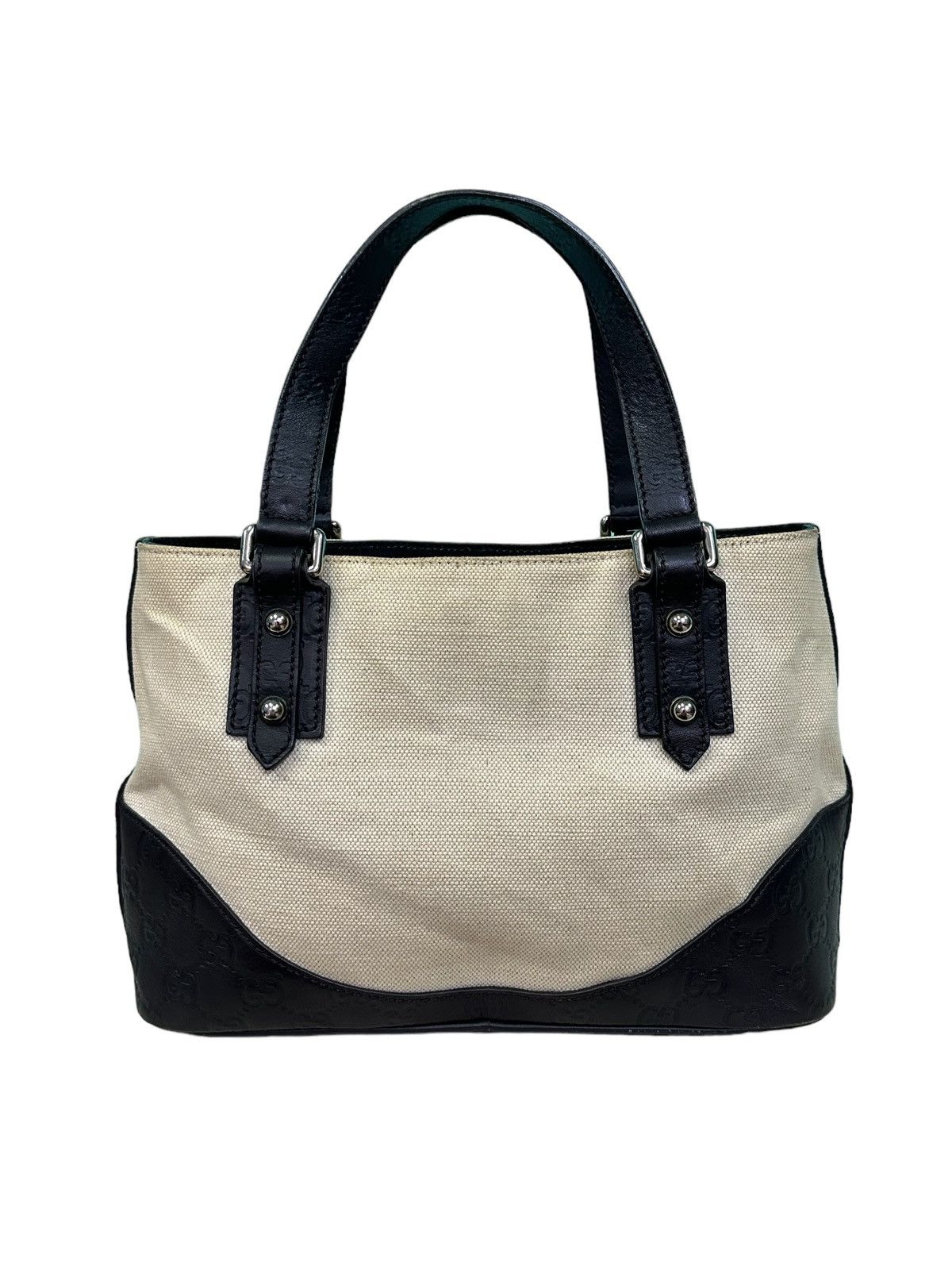Gucci AUTHENTIC GUCCI CANVAS LEATHER HANDBAG Size ONE SIZE - 5 Thumbnail