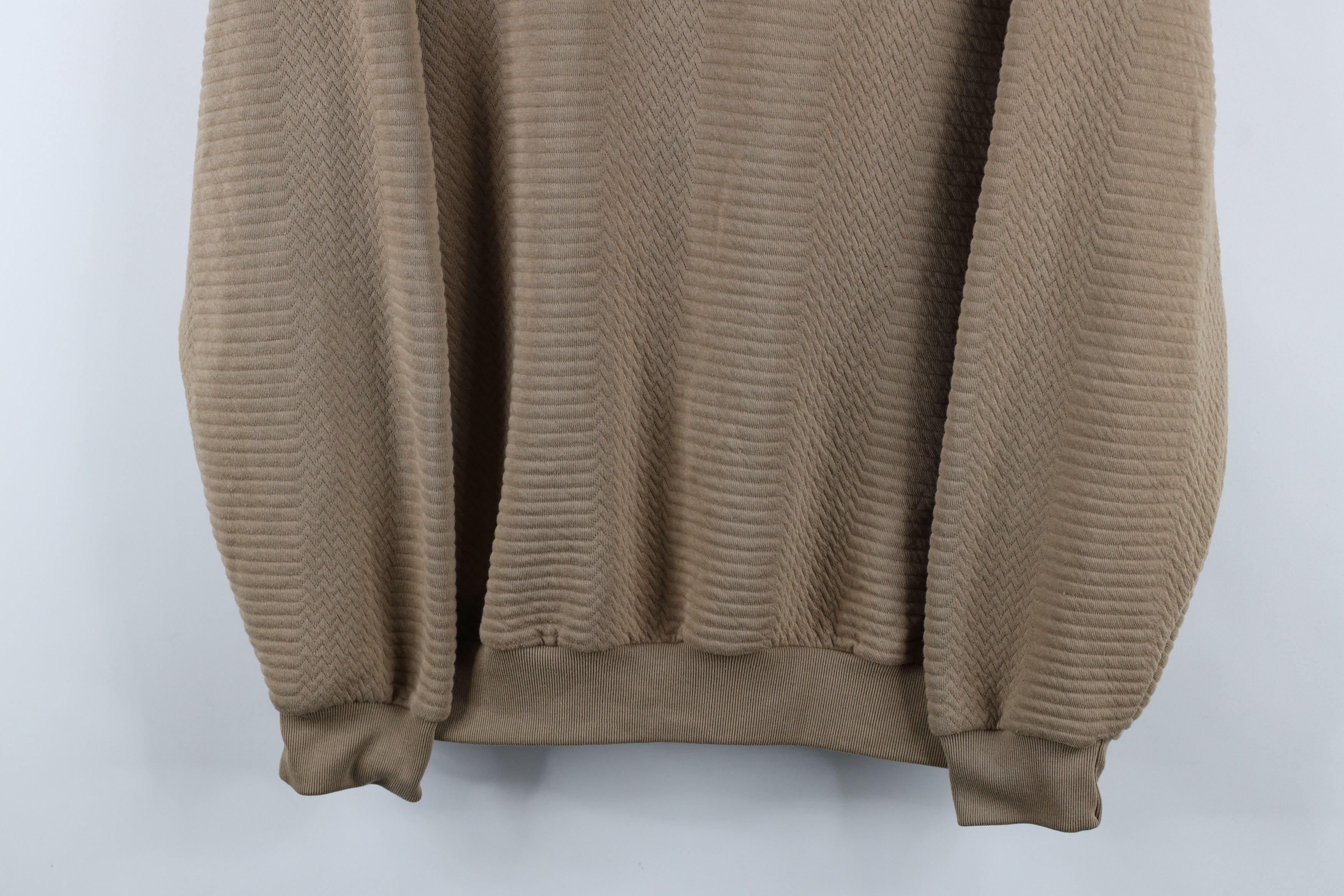 Vintage Vintage 90s Streetwear Textured Collared Pullover Polo Beige Size US L / EU 52-54 / 3 - 3 Thumbnail