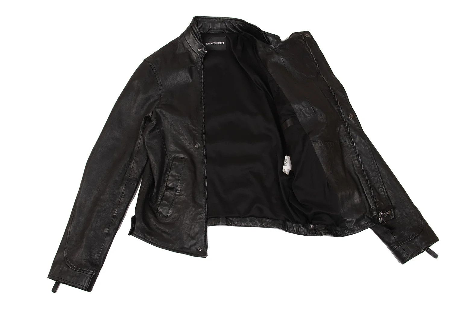 Emporio Armani Sheep Leather Rider Jacket in Black, Size 48 Size US M / EU 48-50 / 2 - 11 Thumbnail