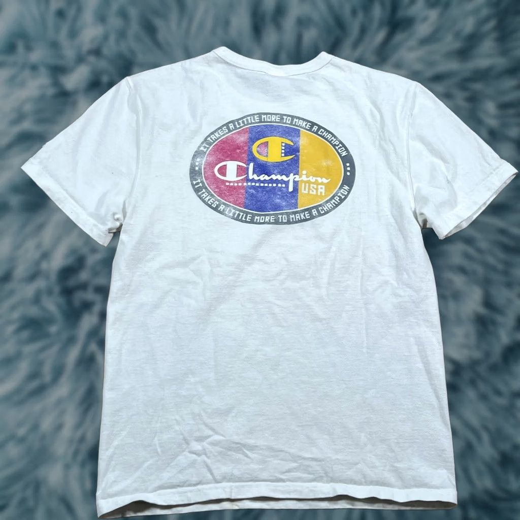 Champion Vintage Champion Shirt - 90s Lacrote, White, Regular, Mens Size US S / EU 44-46 / 1 - 1 Thumbnail