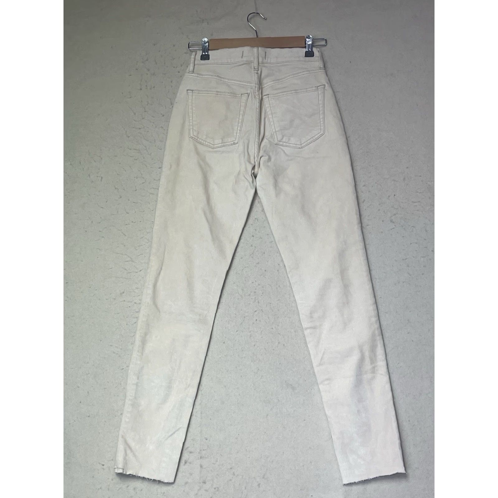 Vintage WE THE FREE Womens Pants Skinny Velvet Ivory Button Fly 25 Size Womens Size 42" / US 20 - 2 Thumbnail