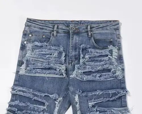 Other patch fade ripped stack hiphop jeans Size US 32 / EU 48 - 3 Thumbnail