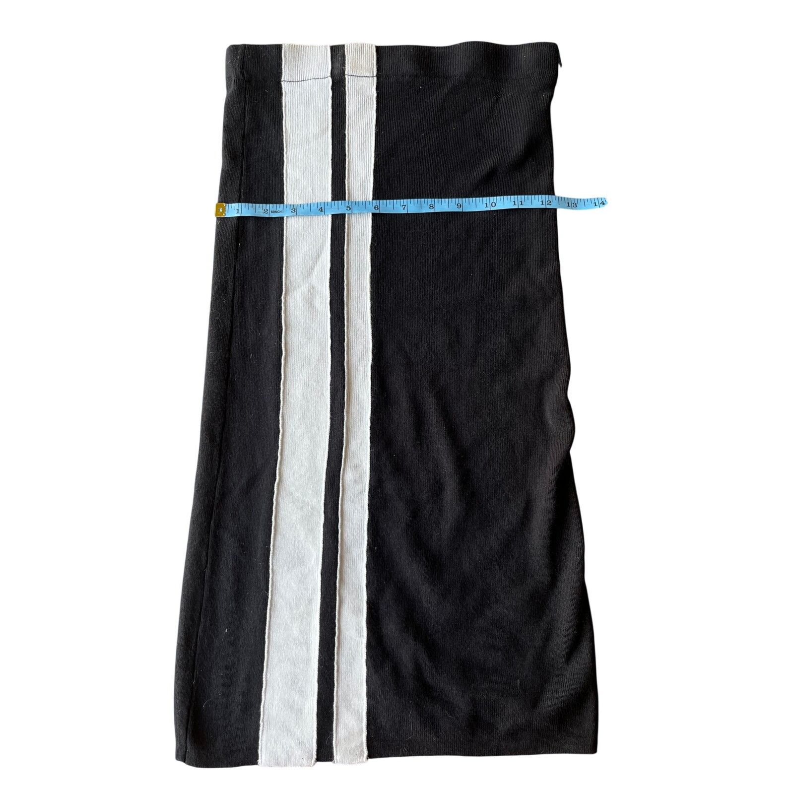 Other Black & White Stripe Pencil Midi Skirt - Sweater Knit XS Size 26" / US 2 / IT 38 - 1 Thumbnail