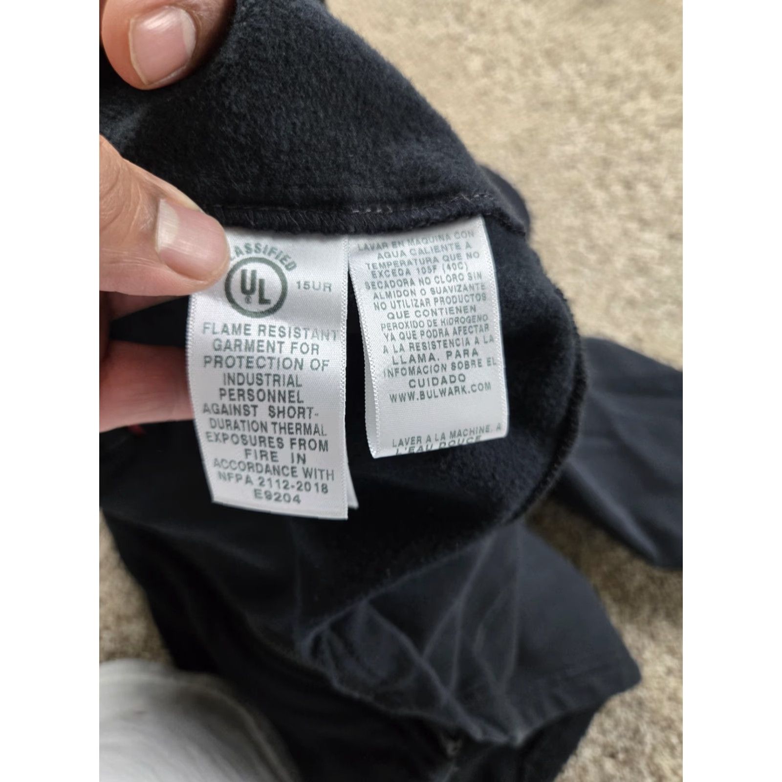 Vintage Bulwark FR Jacket 3XL Black Flame Resistant Full Zip Heavyweight Stretch Womens Size XXL / US 16-18 / IT 52-54 - 7 Thumbnail