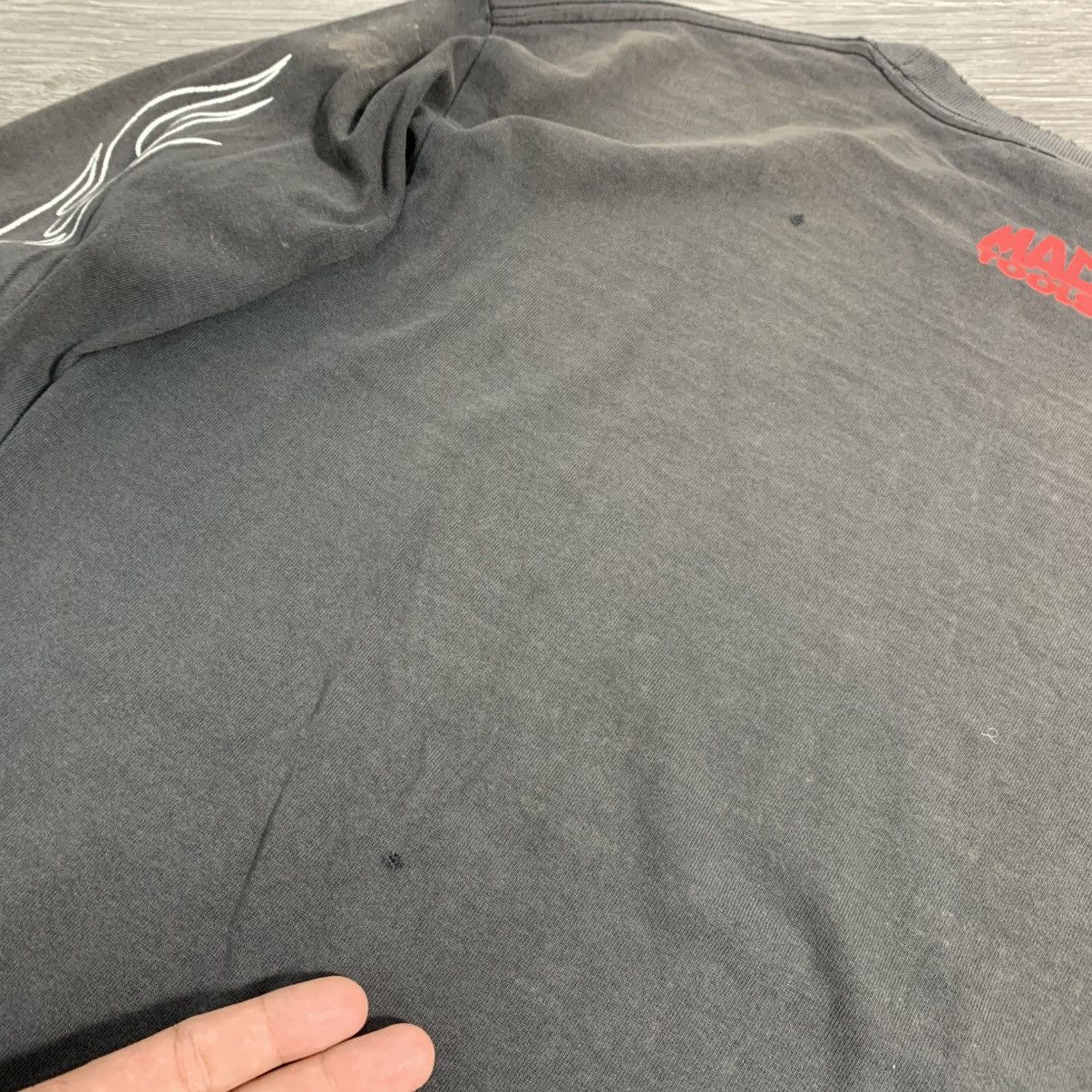 Sports Specialties Destroy💥 90s Mac Tools Twin Sripe Flame Spellout Longsleeve Size US L / EU 52-54 / 3 - 13 Thumbnail