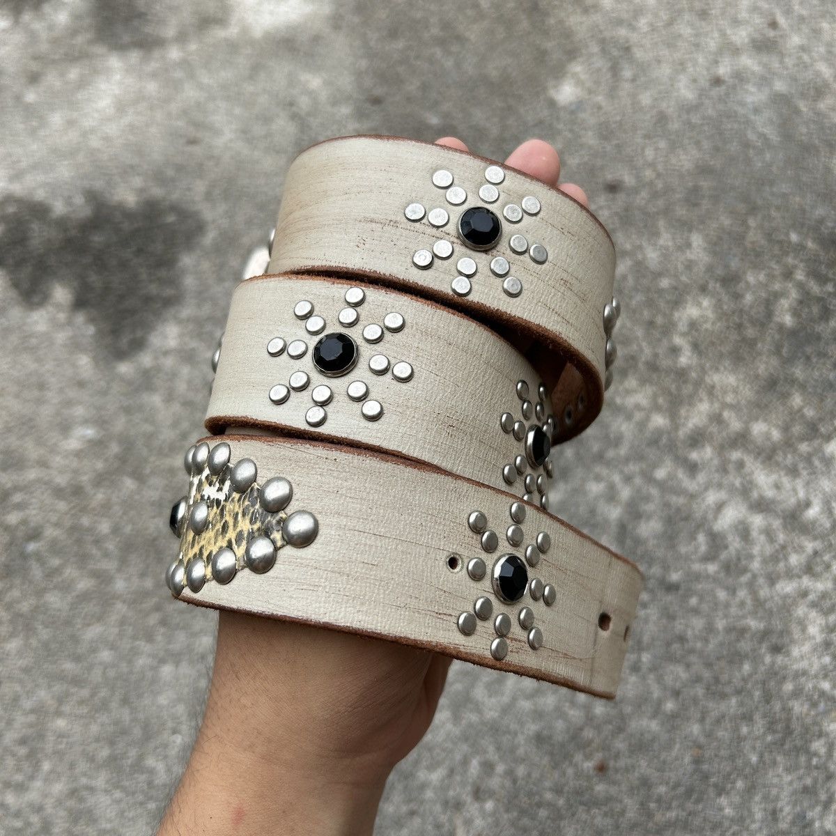 Vintage Vintage studded leather belt (Kapital Style) Size ONE SIZE - 2 Thumbnail
