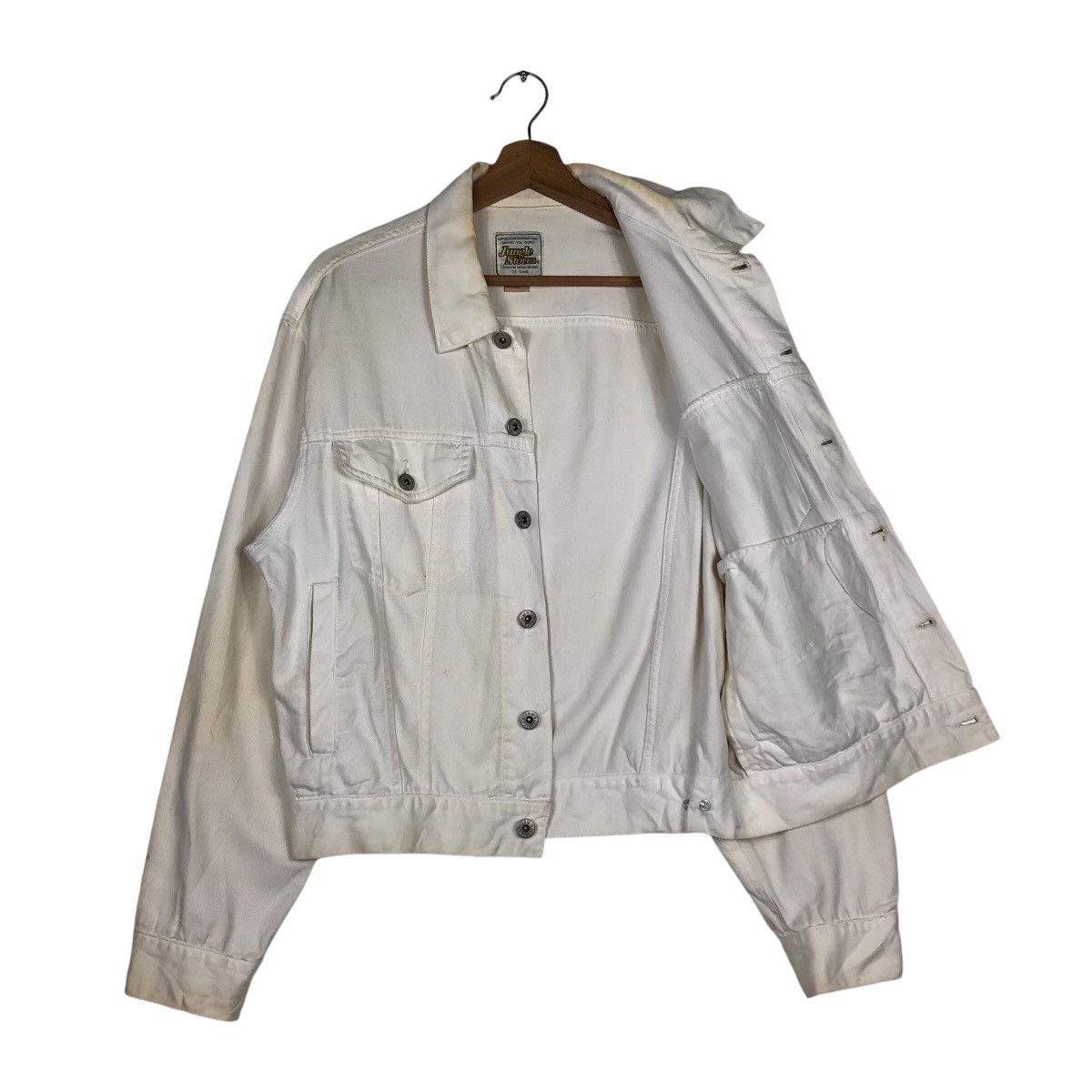Japanese Brand 📌Vintage Denim Cropped Biker Jacket Jungle Storm Size US M / EU 48-50 / 2 - 12 Thumbnail