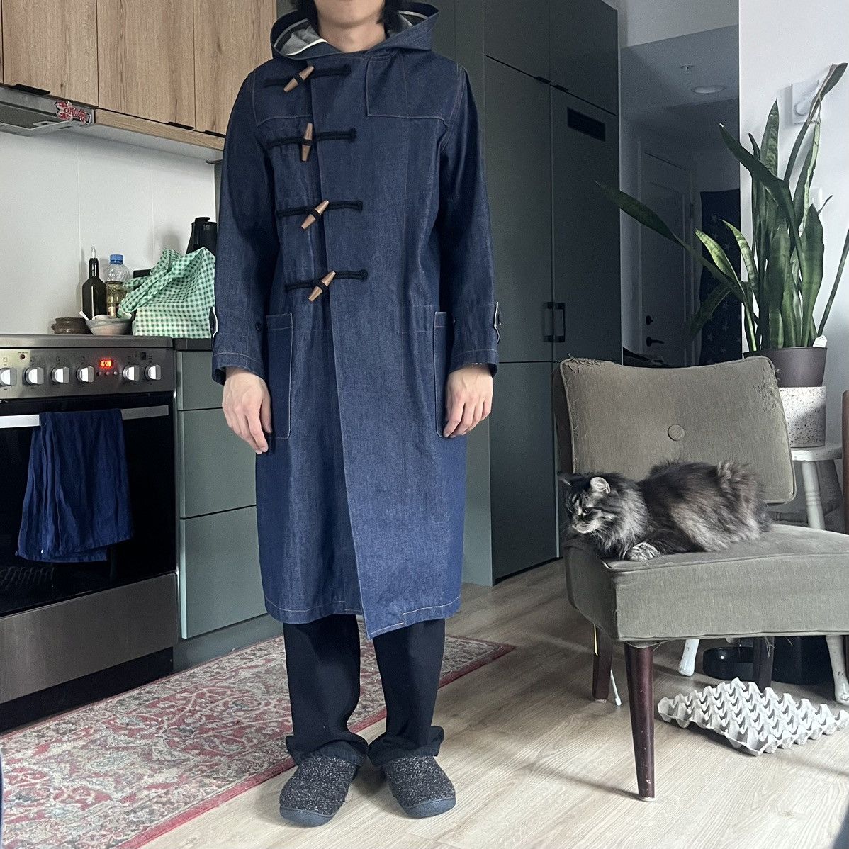 Orslow Orslow Hooded Denim Duffle Coat Size US M / EU 48-50 / 2 - 8 Thumbnail