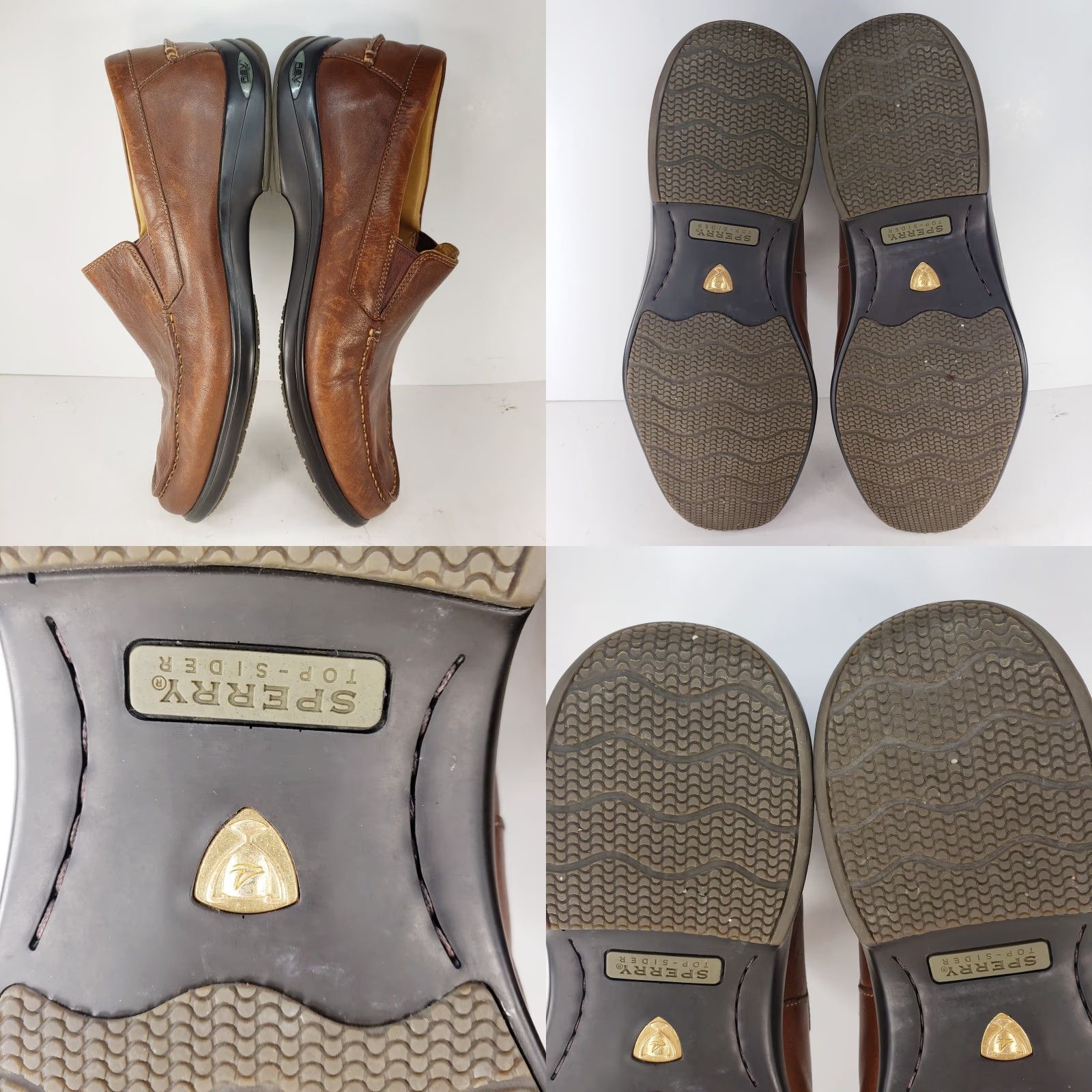 Sperry Sperry Top-Sider Gold Cup Brown Leather Slip On Loafer Size 11M Mens Navy Going Out Casual Marine Vintage No Size US L / EU 52-54 / 3 - 9 Thumbnail