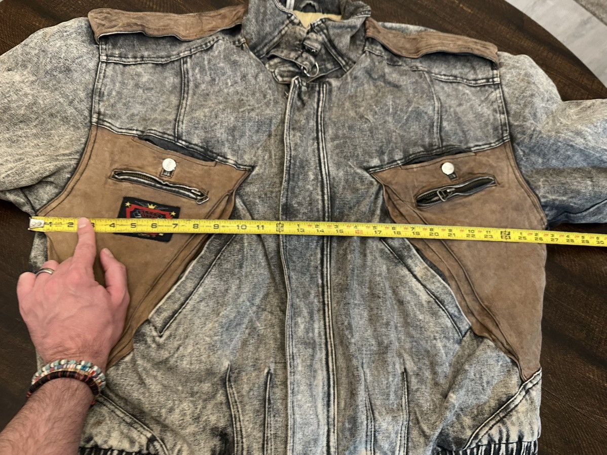 Other VTG Cotler Blue Alley Denim & Leather Patchwork Jacket-Spots Size US L / EU 52-54 / 3 - 12 Thumbnail