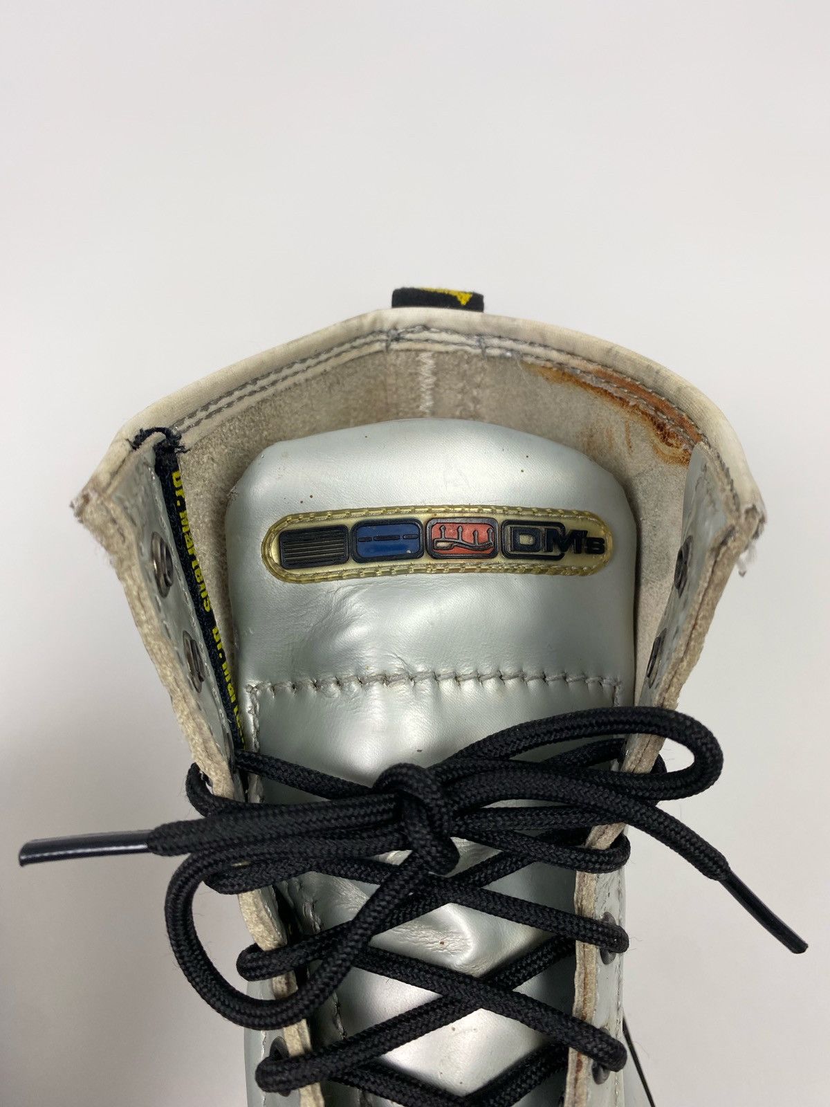 Dr. Martens 2000s Vintage Dr. Martens 9566 Silver 8-Eye Boots Made in UK Size US 9.5 / IT 39.5 - 6 Thumbnail