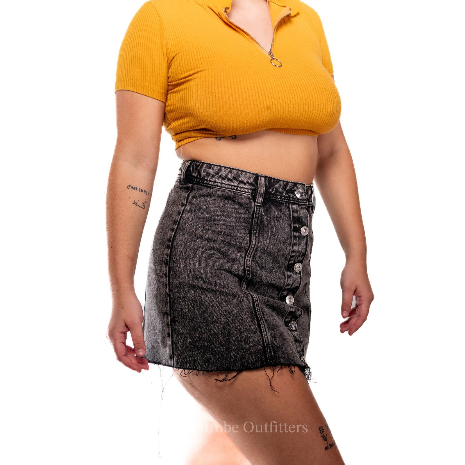 H&M Black Denim Jean Skirt by H&M Size 27" / US 4 / IT 40 - 3 Thumbnail