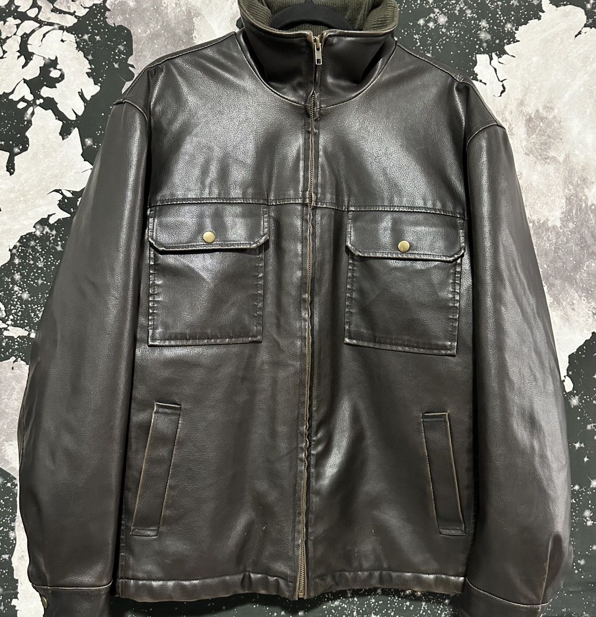 Other Accents Collection Faux Leather Sherpa Jacket Size US L / EU 52-54 / 3 - 1 Thumbnail