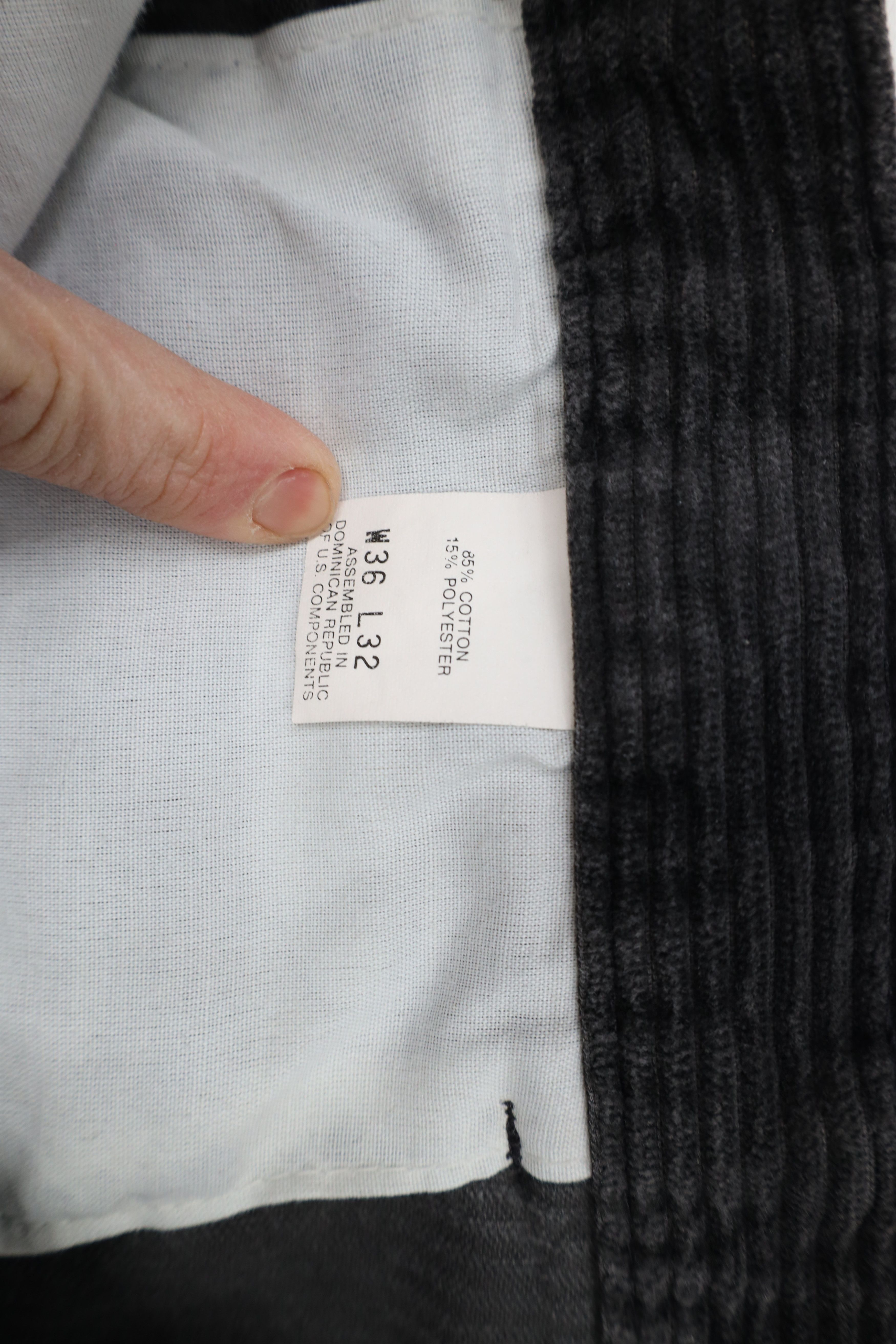 Vintage Vintage 90s Streetwear Cuffed Corduroy Chino Pants Gray Size US 36 / EU 52 - 7 Thumbnail
