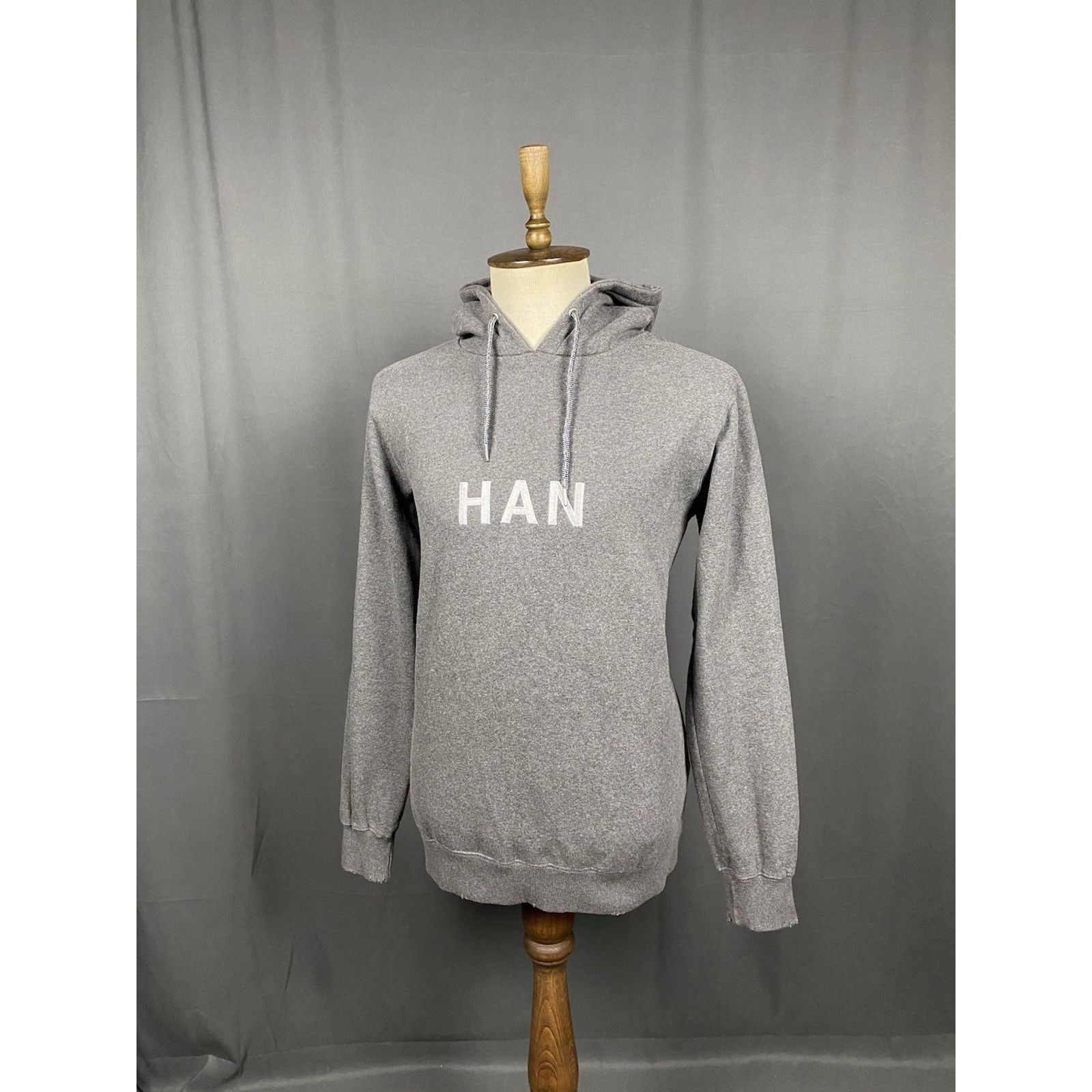 Han Kjobenhavn Han Kjobenhavn Big Logo Men's Gray Distressed Oversized Hood Size US XL / EU 56 / 4 - 4 Thumbnail