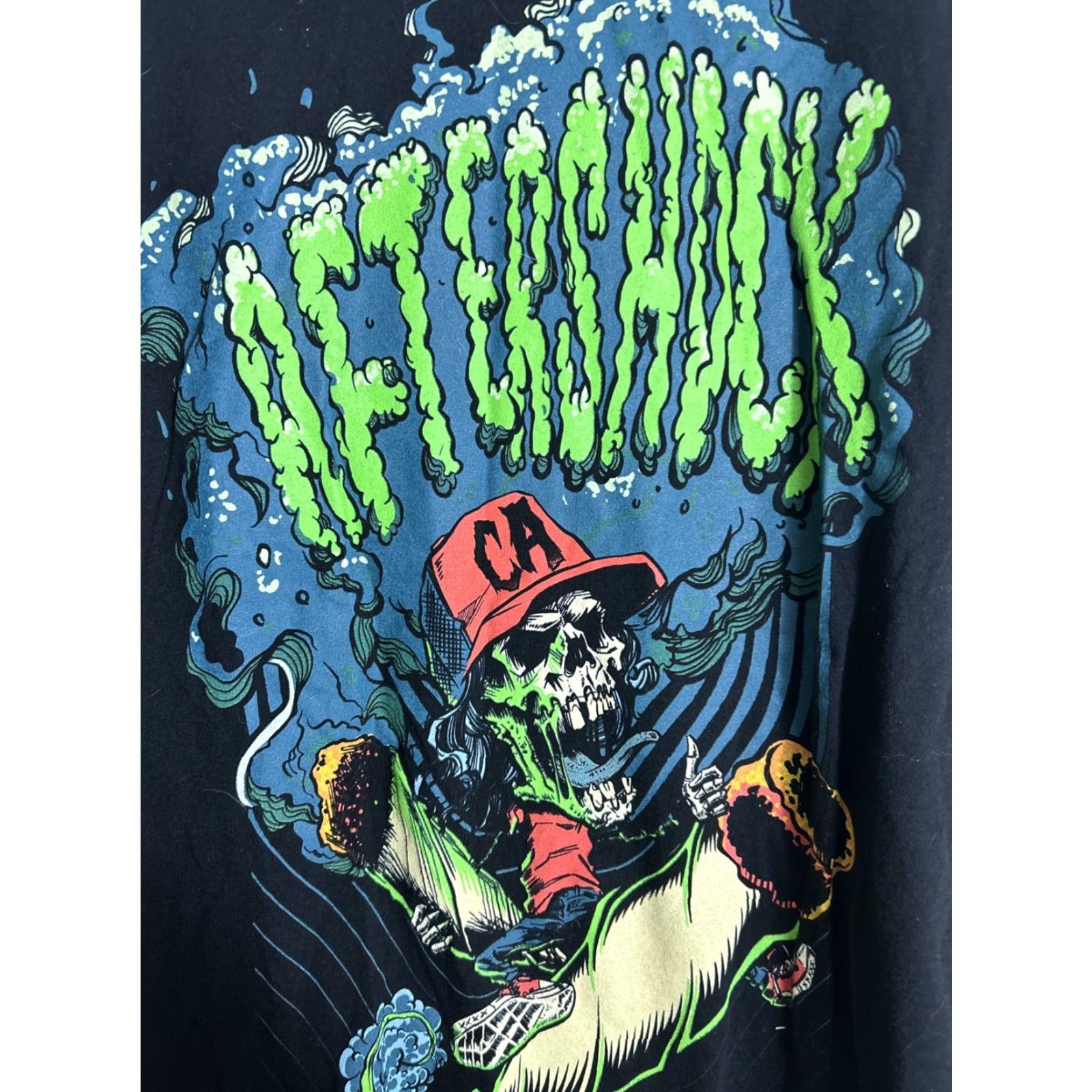 Vintage VINTAGE Aftershock 2024 Baseball T Shirt Graphics Skeleton Black White XL Size US XL / EU 56 / 4 - 7 Thumbnail