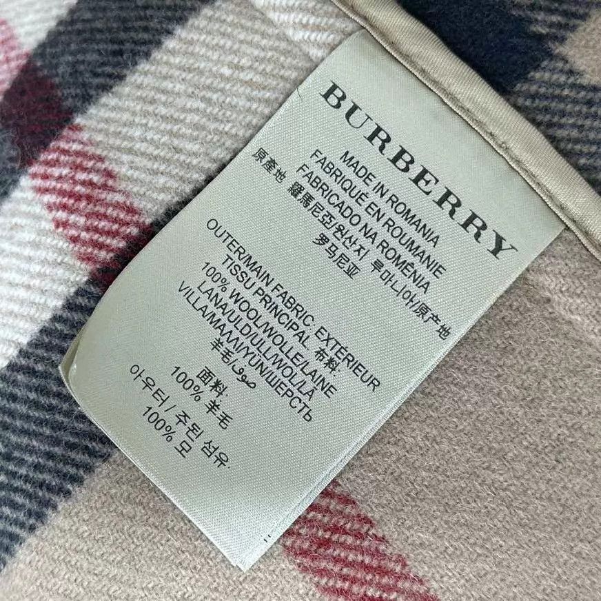 Burberry Burberry Women's UK4 Check Camel Button Wool Coat Size XS / US 0-2 / IT 36-38 - 6 Thumbnail