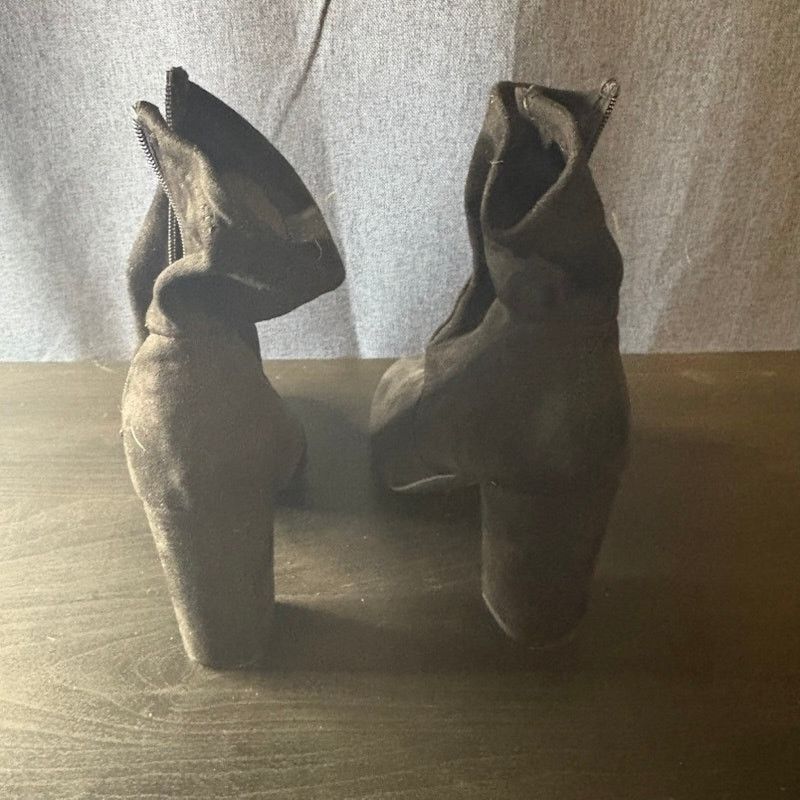 Kohl's Kohl's Black Suede Zip-Up Bootie Boots 8M Size US 8 / IT 38 - 3 Thumbnail