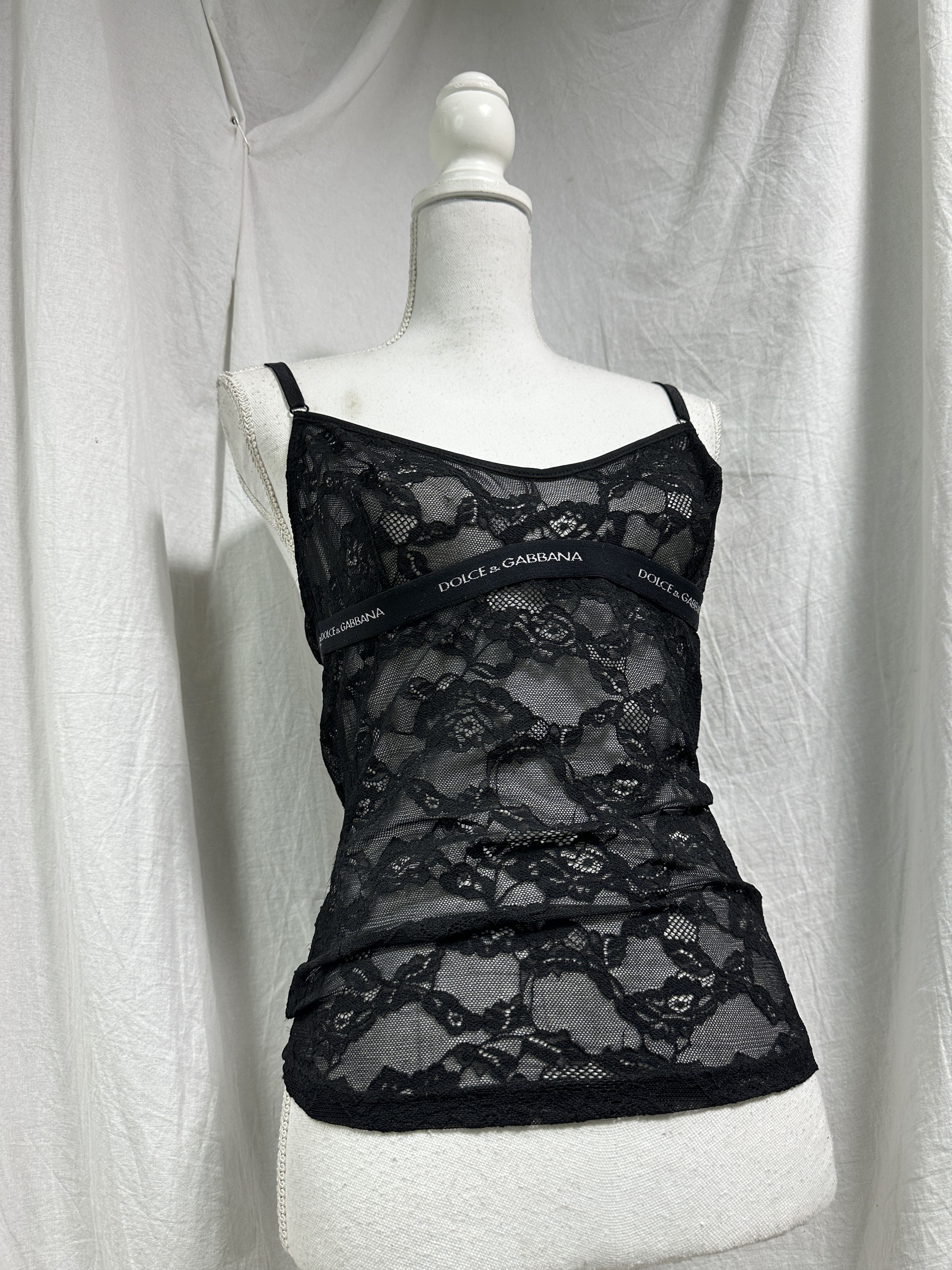 Dolce & Gabbana Vintage Avant Garde Lace Dolce & Gabbana Top 00s Size L / US 10 / IT 46 - 1 Thumbnail