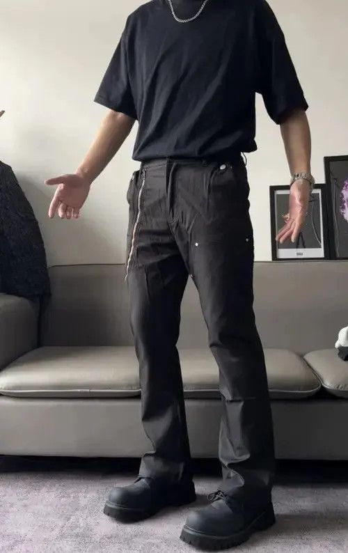 Jean Zipper Utility Flare Pants Size US 30 / EU 46 - 3 Thumbnail