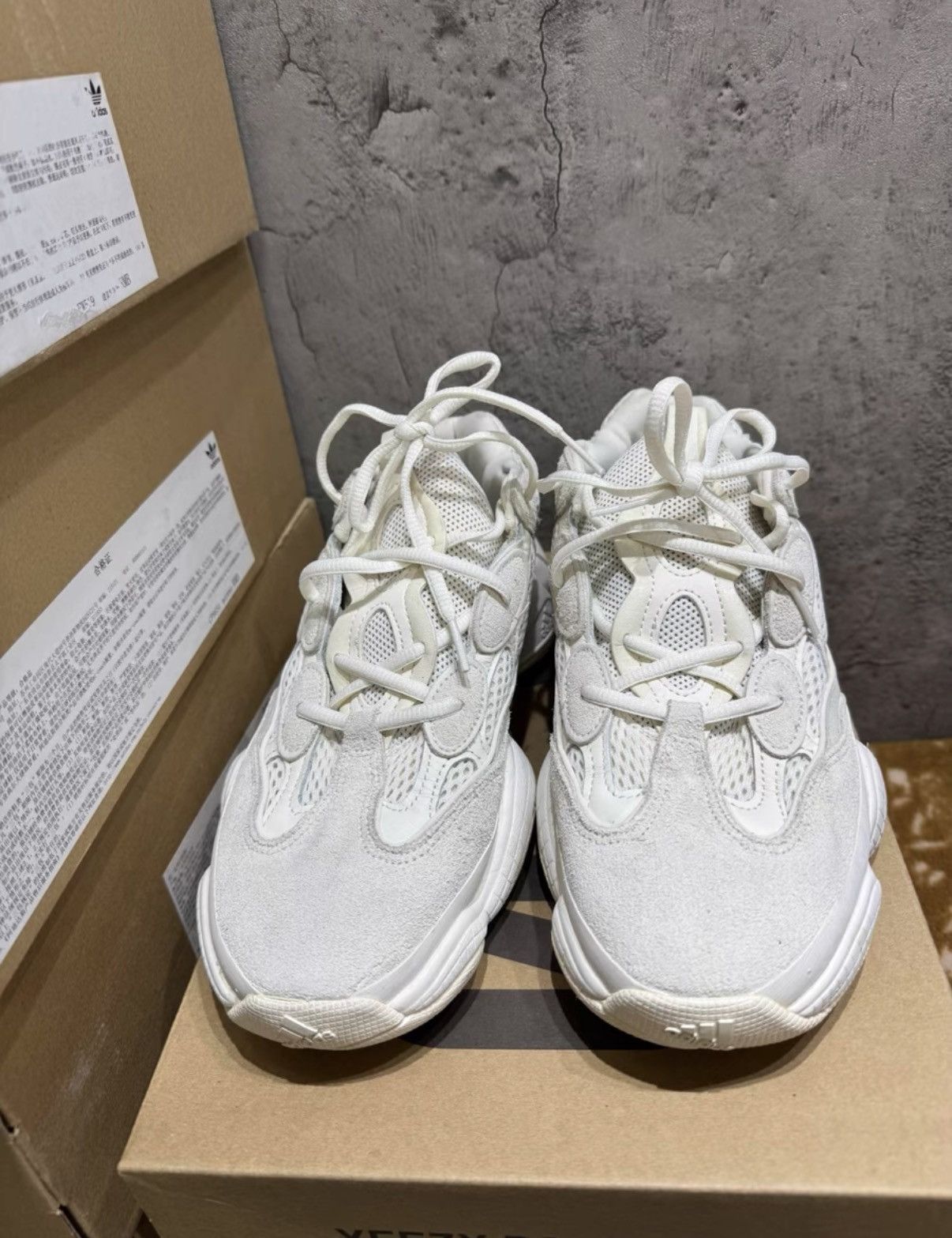 Adidas Adidas Yeezy 500 Bone White ID5114 / FV3573 K37 Size US 9 / EU 42 - 2 Thumbnail