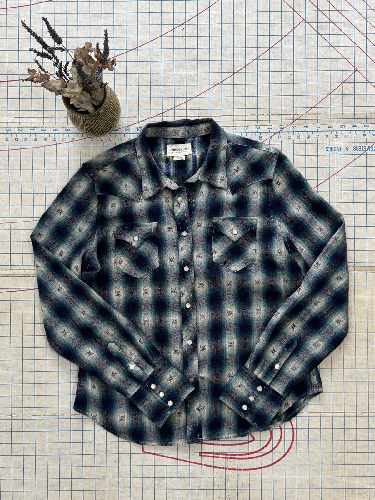 Denim & Supply Ralph Lauren Denim & Supply Ralph Lauren Pearl Snap Western-wear Shirt L Size L / US 10 / IT 46 - 7 Thumbnail
