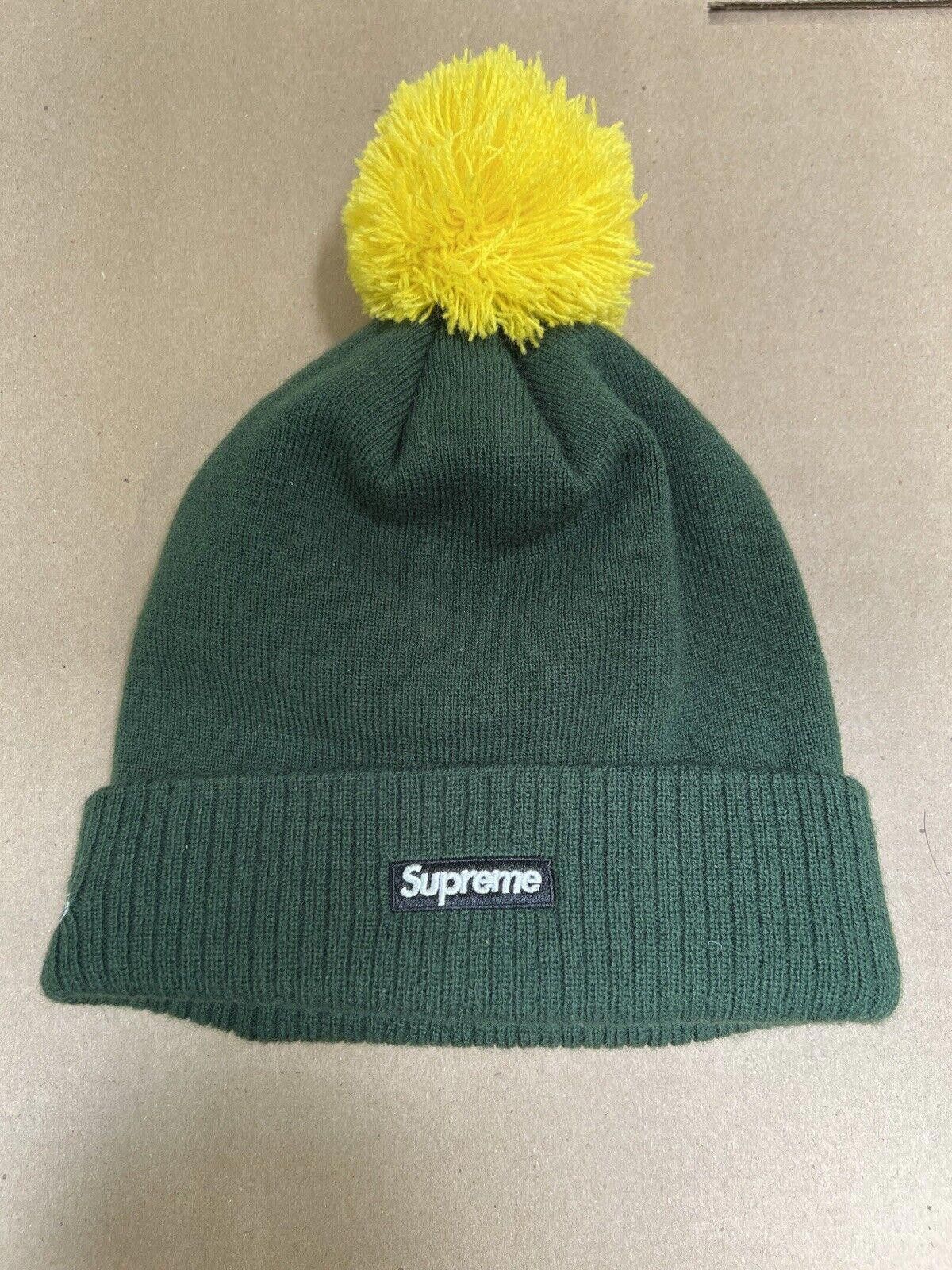 Supreme FW12 Supreme New Era FTP Pom-Pom Beanie Green Yellow 2012 Size ONE SIZE - 4 Thumbnail