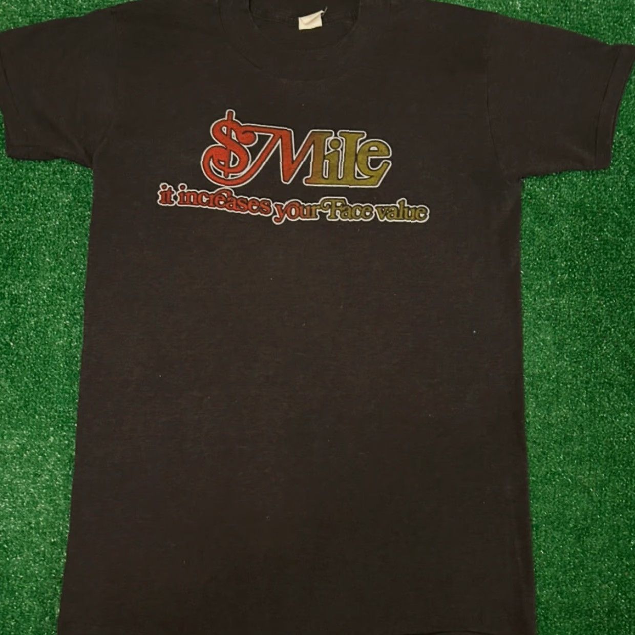 Vintage VINTAGE 80s Smile It Increases Your Face Value Humor Quote VTG Shirt Mens M USA Shirt Mens M Black 80s USA 90s Hip Hop Classic Size US M / EU 48-50 / 2 - 2 Thumbnail
