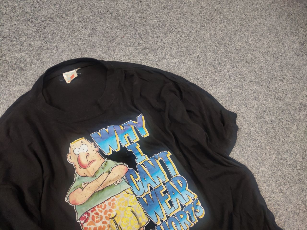 Vintage Vintage Why I Can’t Wear Shorts Funny T Shirt humour USA Tee Size US XL / EU 56 / 4 - 4 Thumbnail