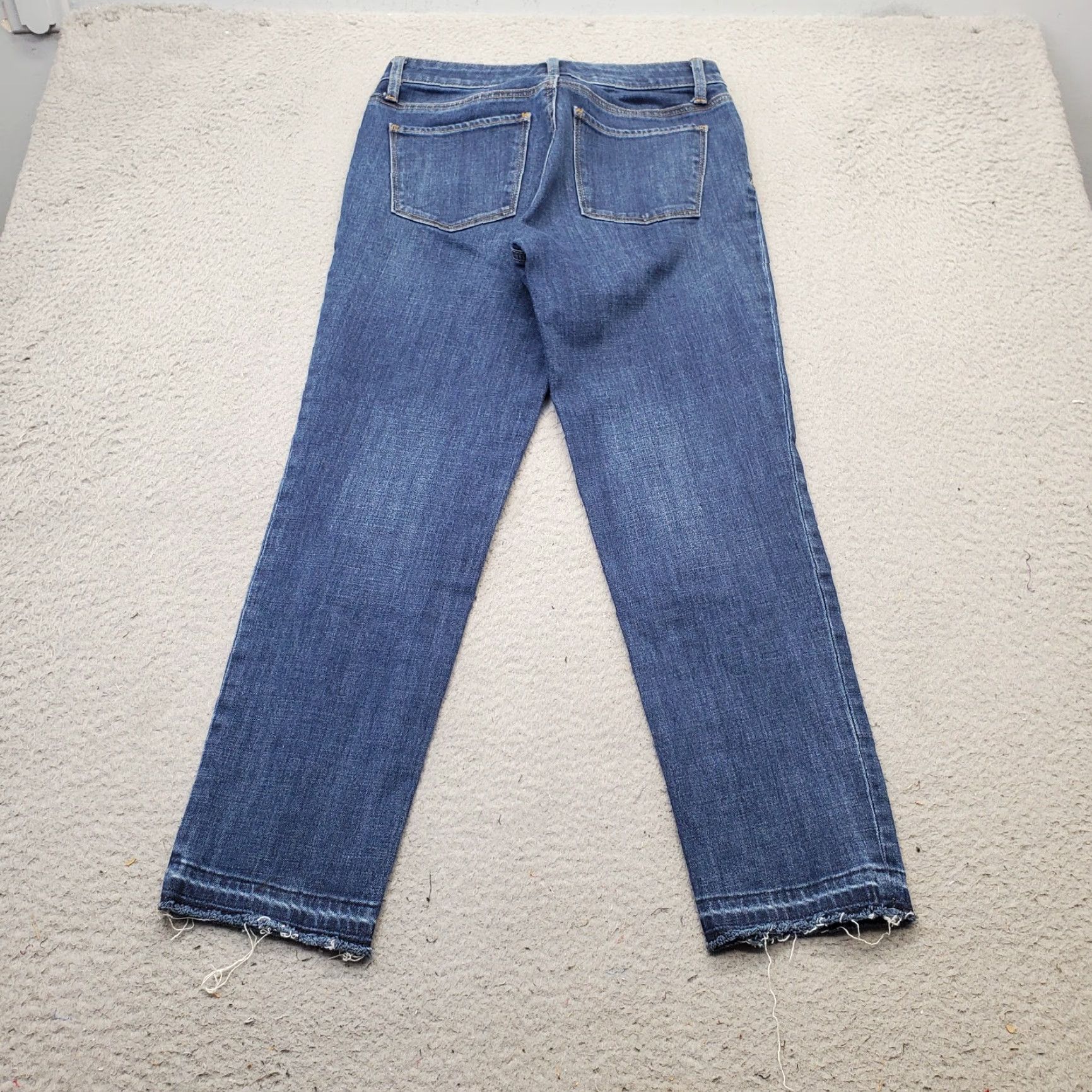 Talbots Talbots Straight Jeans Women 2 Blue Denim Stretch Whiskered Five-Pocket Jeans 5-Pocket Design Size 2 Women Blue Denim Talbots Straight Jeans Women 2 Size 26" / US 2 / IT 38 - 2 Thumbnail