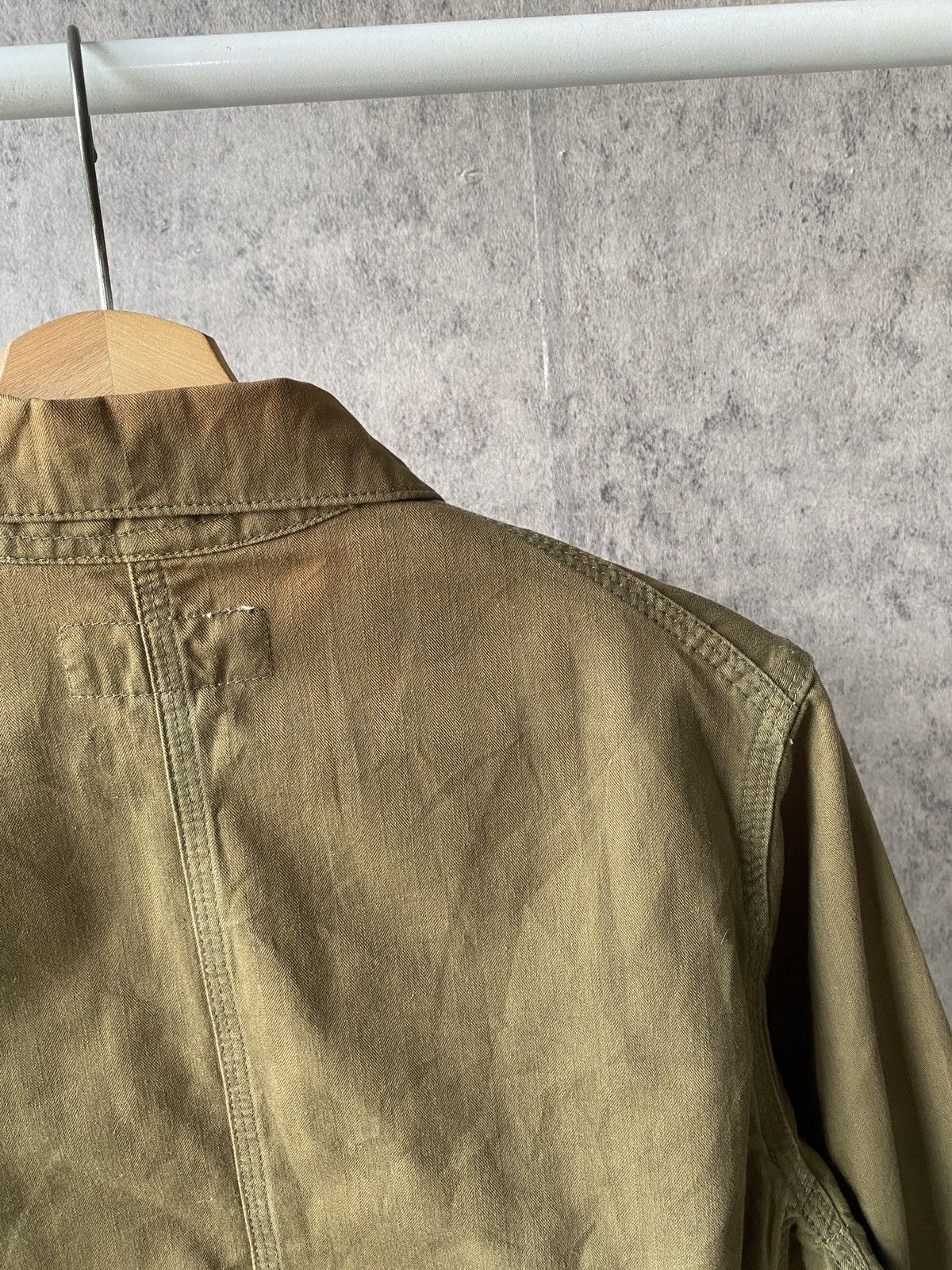 Sassafras Sassafras Japan Olive Green Sunfaded Button Jacket Size US M / EU 48-50 / 2 - 14 Thumbnail