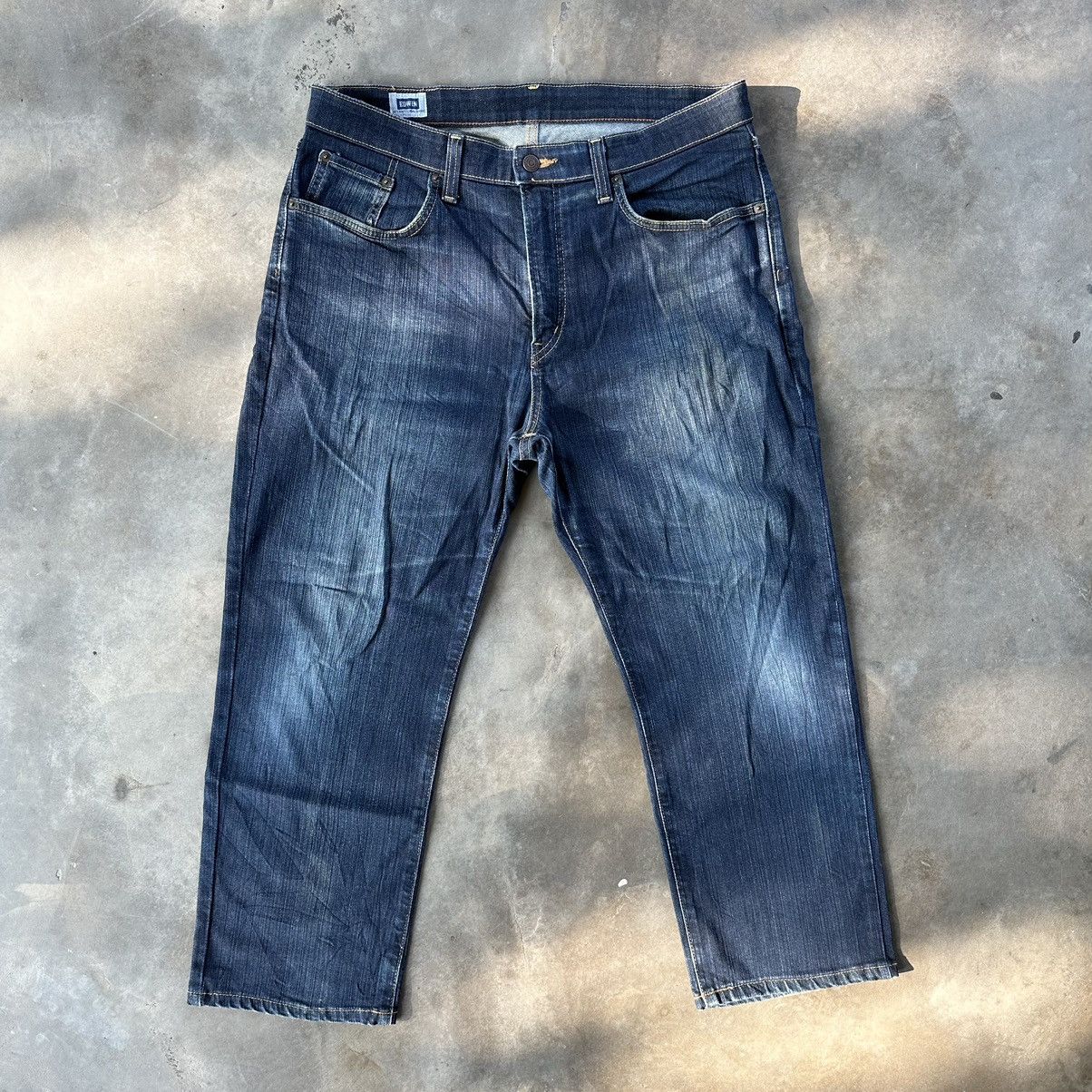 Japanese Brand Vintage Edwin Faded Denim Jeans Pants Size US 36 / EU 52 - 1 Thumbnail