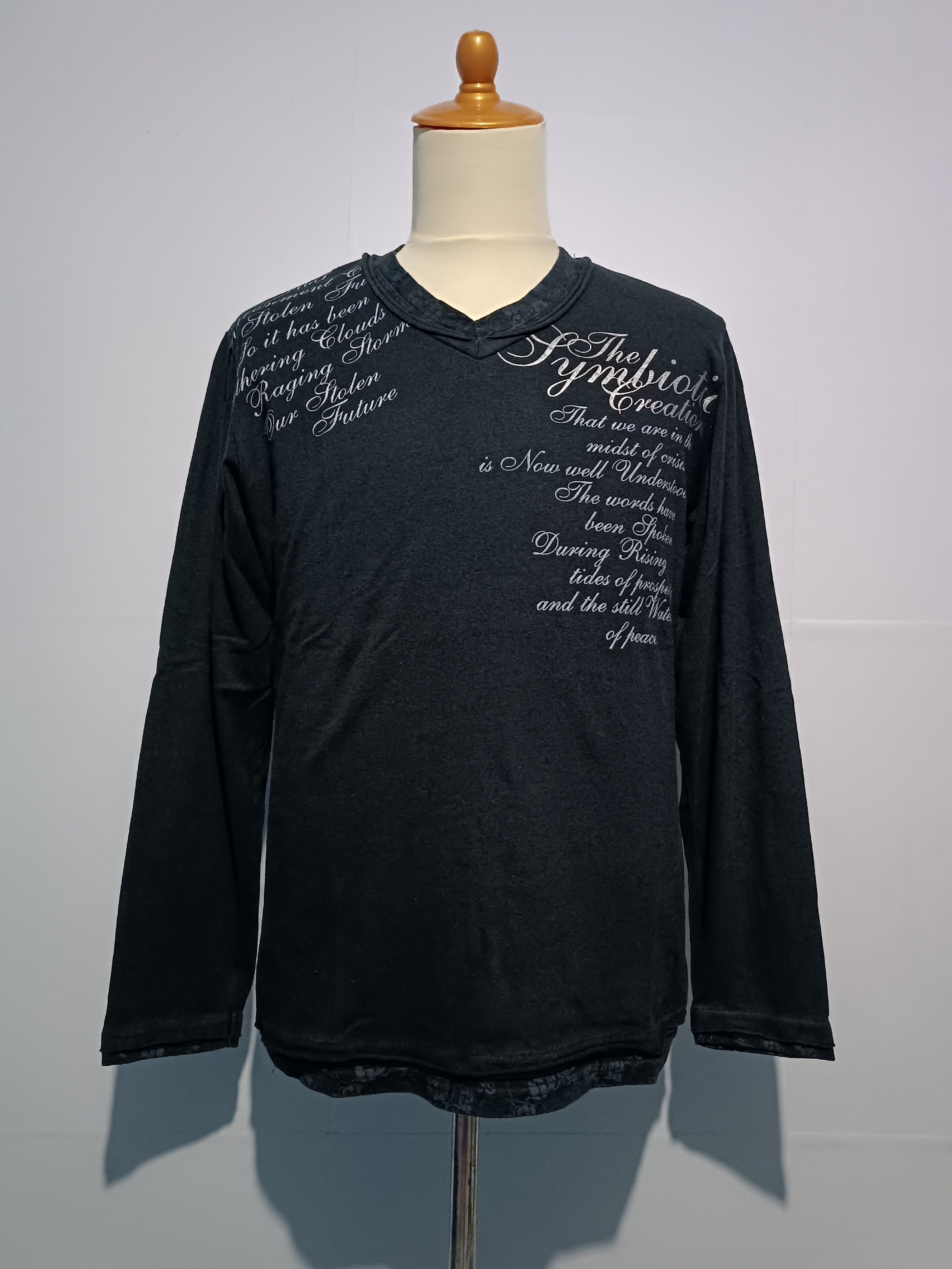 Japanese Brand Spinash Poem Seditionaries Double Layer Long Sleeve Shirt Size US M / EU 48-50 / 2 - 1 Thumbnail