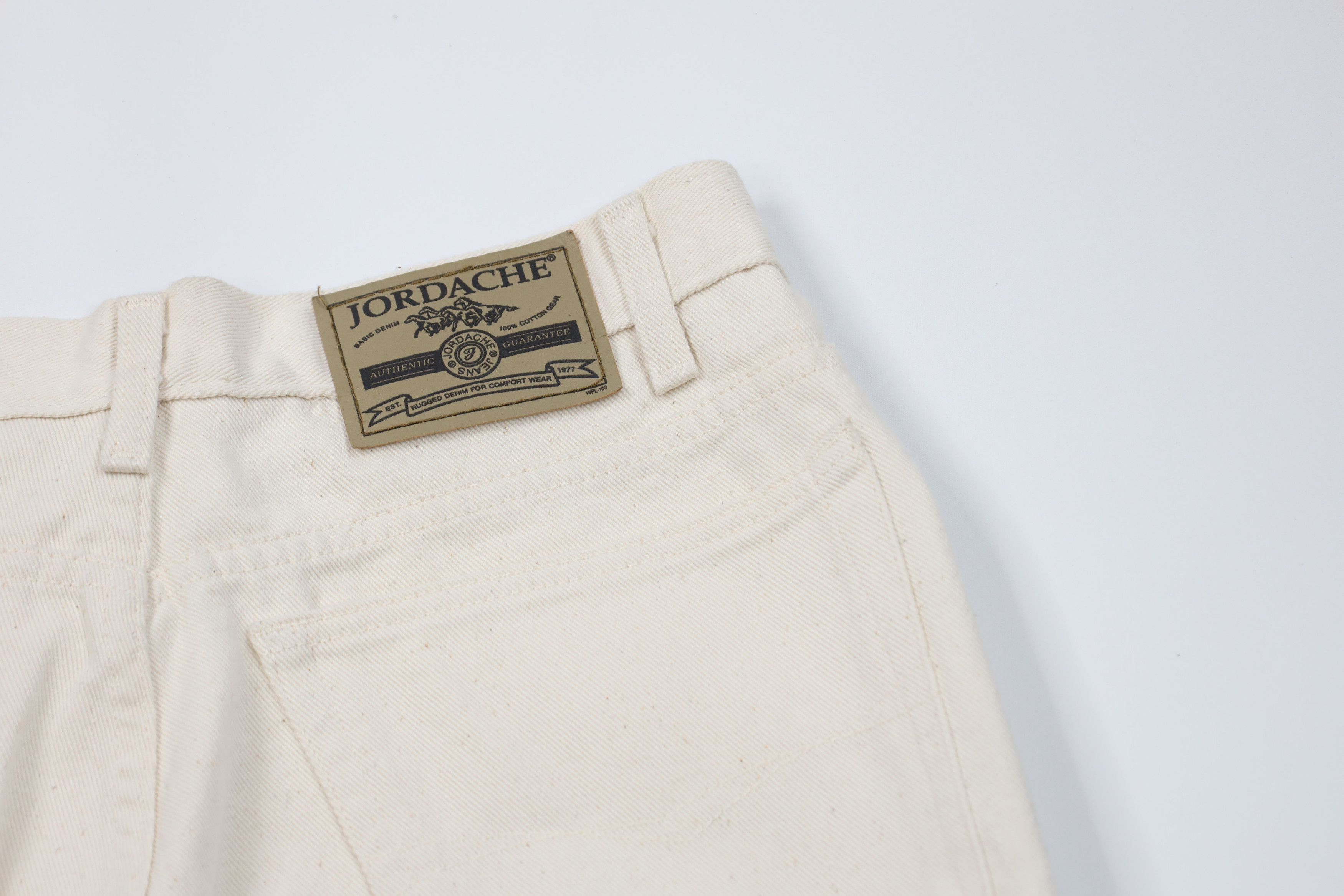 Vintage Deadstock Vintage 90s Streetwear Leg Denim Jeans Beige Size US 32 / EU 48 - 12 Thumbnail