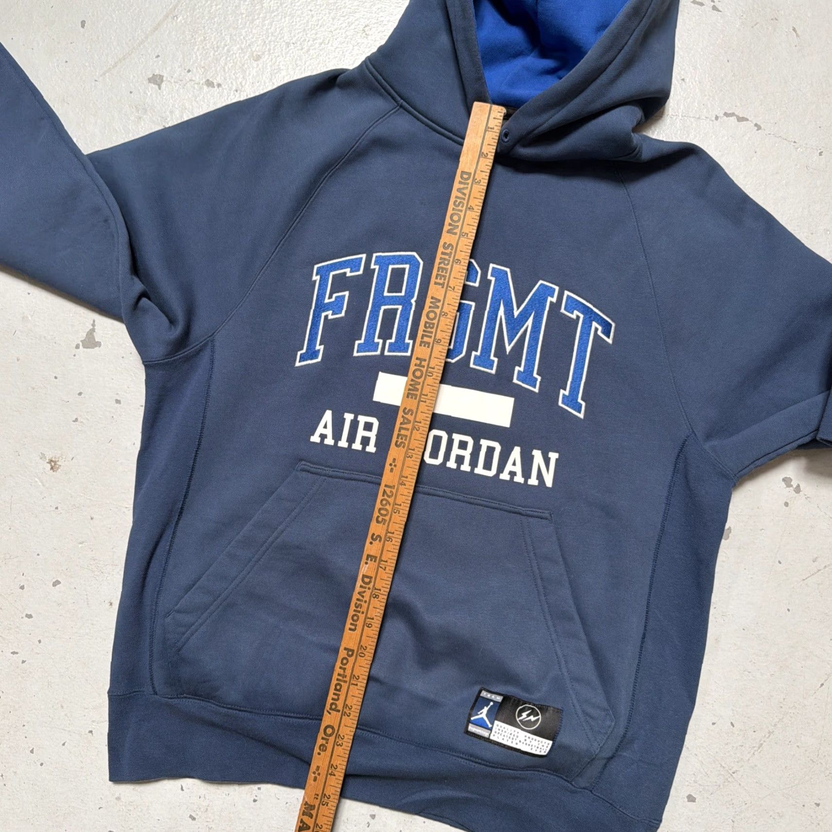 Jordan Brand Nike Air Jordan Fragment Design FRGMT Hoodie Sweatshirt M Unisex Adults Blue 90s Collaboration Streetwear Basketball Pullover Size US M / EU 48-50 / 2 - 4 Thumbnail