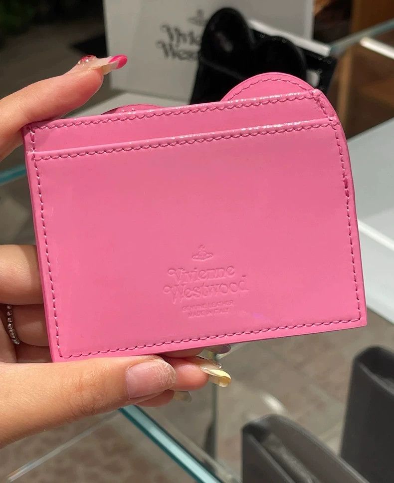 Vivienne Westwood Vivienne Westwood Pink card case with pink love