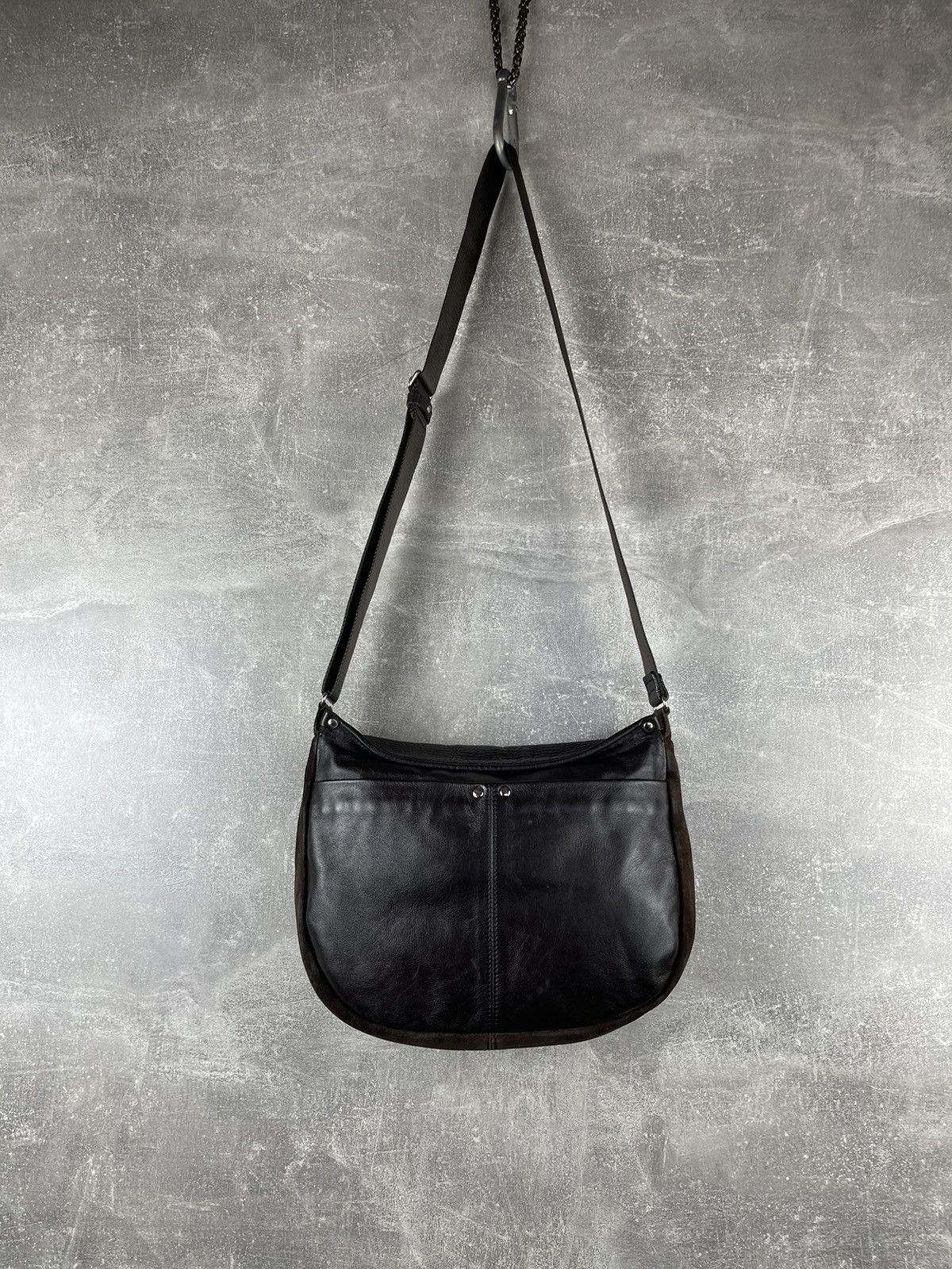 Mandarina Duck Mandarina Duck Leather Messenger Shoulder Bag Black Brown Size ONE SIZE - 7 Thumbnail