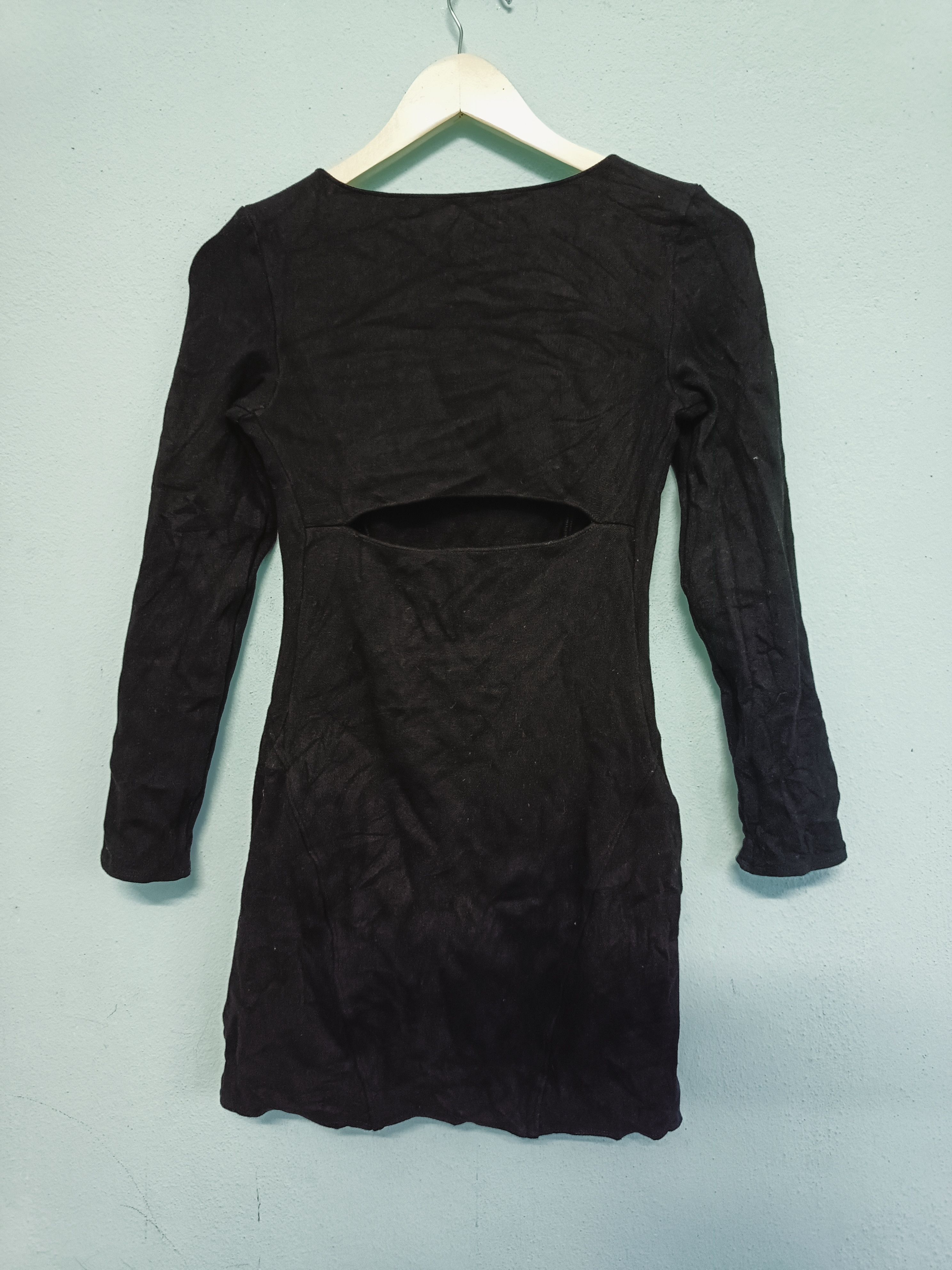 Helmut Lang SS13 Open Back Bodycon Black Dress