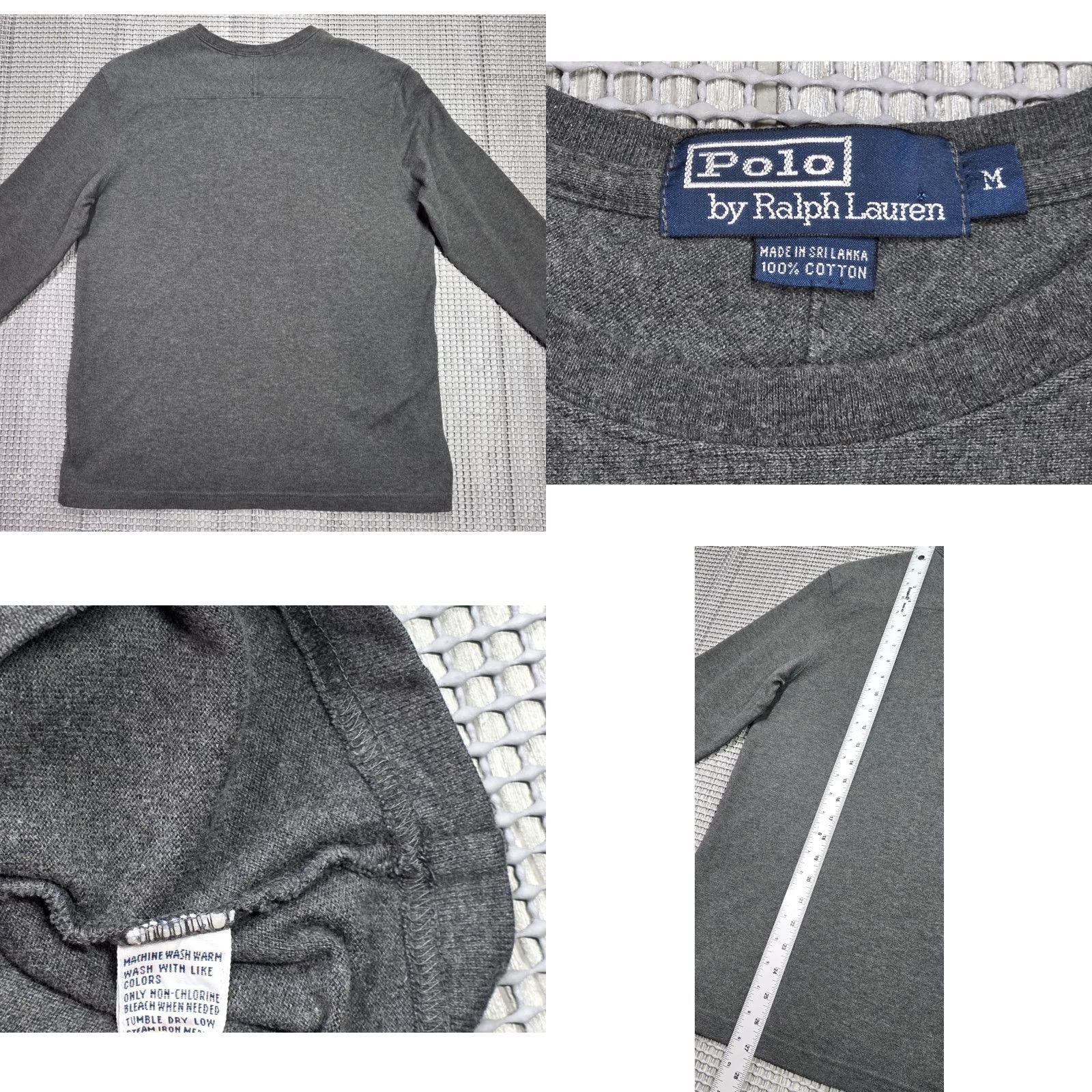Polo Ralph Lauren VINTAGE Polo Ralph Lauren Sweater Mens M Gray Long Sleeve Crew Neck Preppy Cotton Knit Pullover Embroidered Logo Classic Size US M / EU 48-50 / 2 - 8 Thumbnail