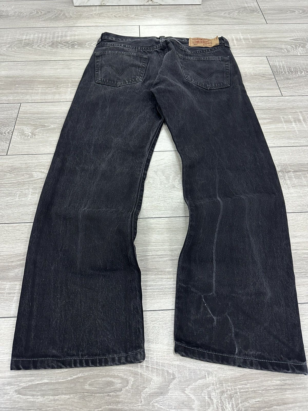 Levi's Levis 501 Black Denim Jeans Faded Vintage Size US 32 / EU 48 - 4 Thumbnail