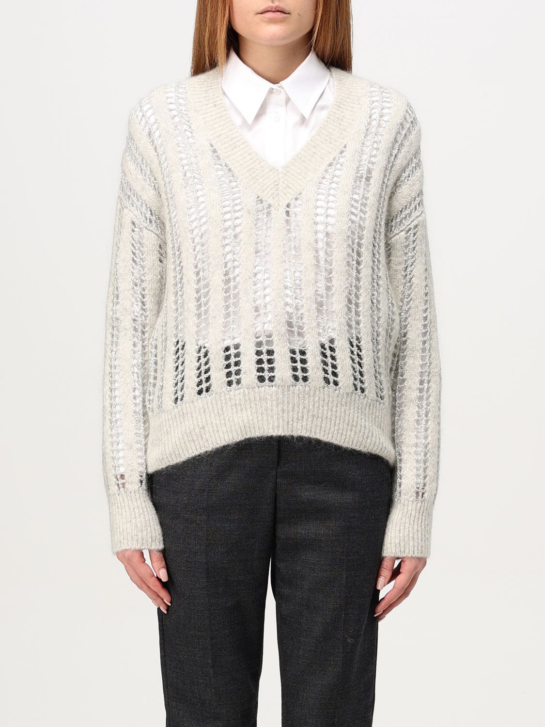Brunello Cucinelli Brunello Cucinelli Sweater Woman Grey Size XL / US 12-14 / IT 48-50 - 1 Thumbnail