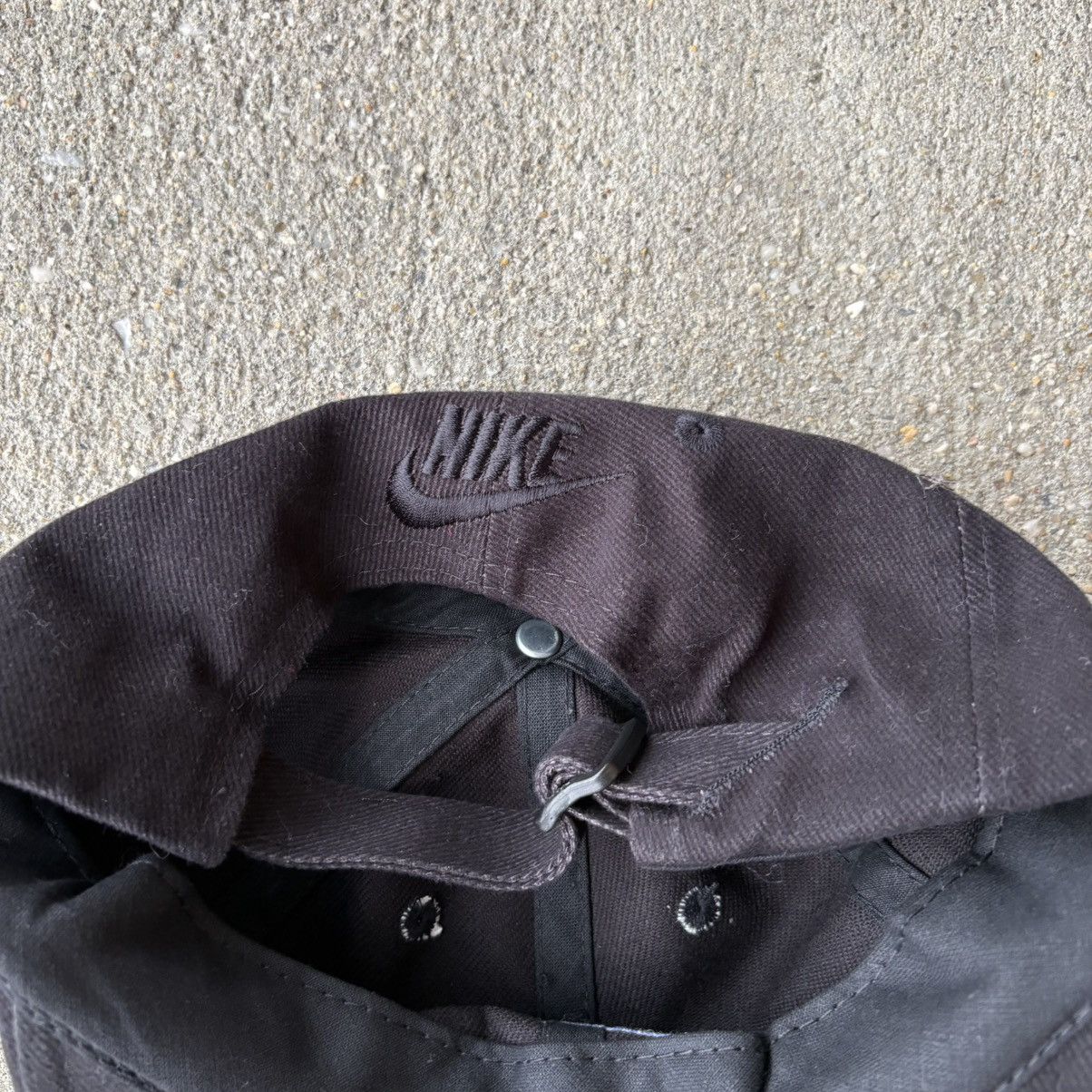 Nike × Vintage 1996 black nike swosh adjustable hat. Size ONE SIZE - 5 Thumbnail