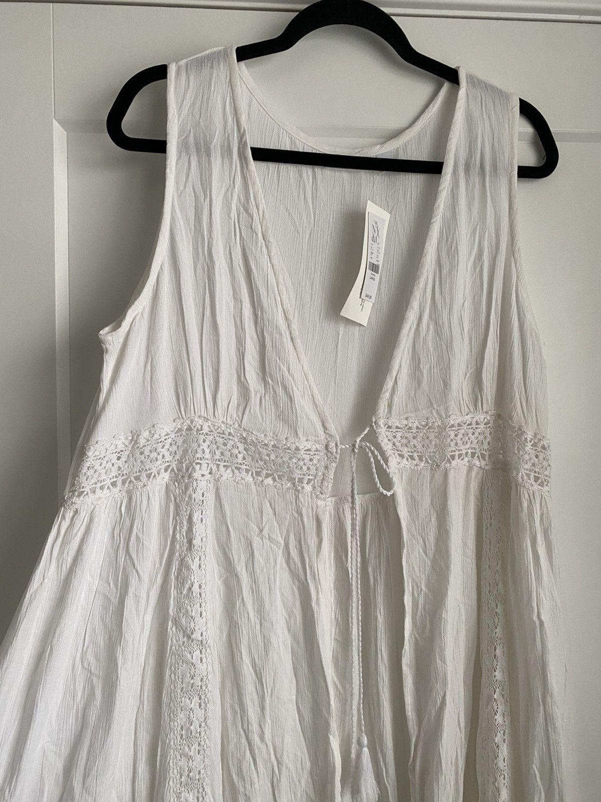 Other NWT New York & Company Breezy Moment Tie-Front Duster Size L / US 10 / IT 46 - 4 Thumbnail