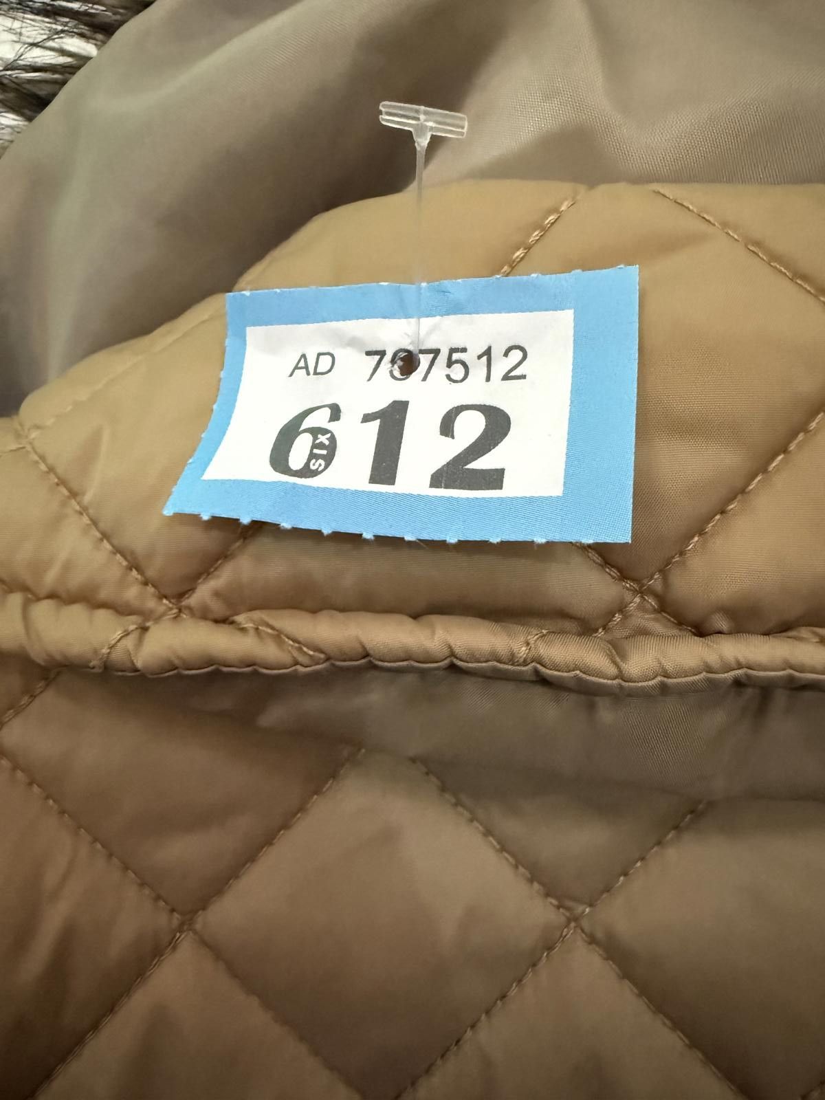 Unknown London Quilted Beige Women's Jacket with Faux Fur Collar Size ONE SIZE - 4 Thumbnail
