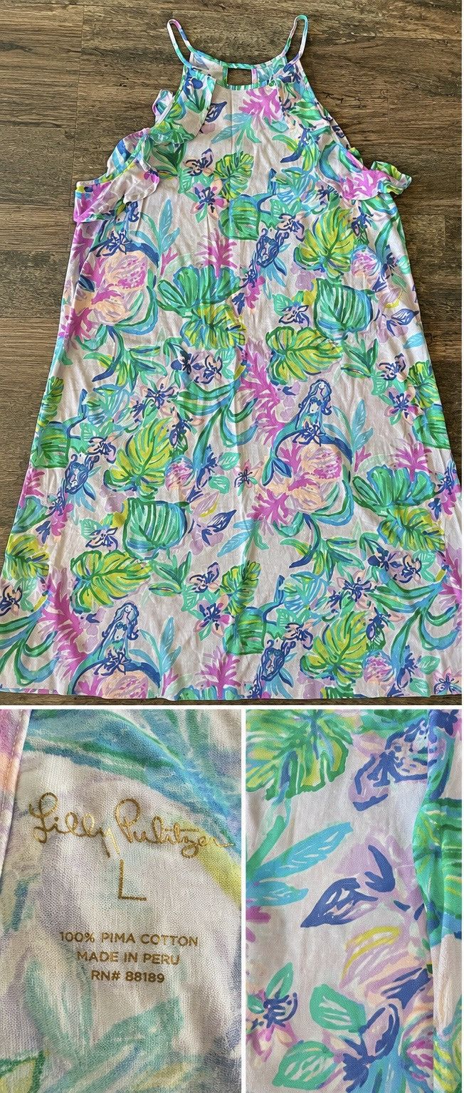 Lilly Pulitzer Lilly Pulitzer Tropical Beach Dress Style Size L / US 10 / IT 46 - 2 Thumbnail