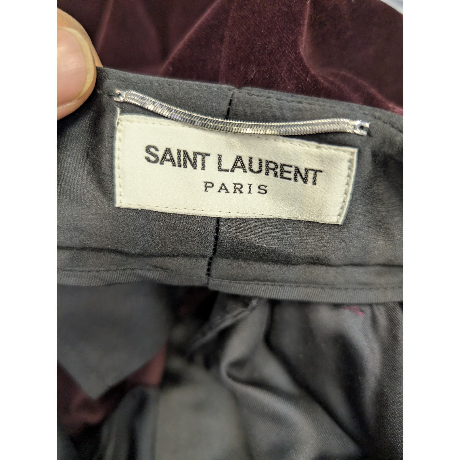 Saint Laurent Paris o1rshd1 Sweatpants / Trousers in Burgundy Size US 32 / EU 48 - 14 Thumbnail
