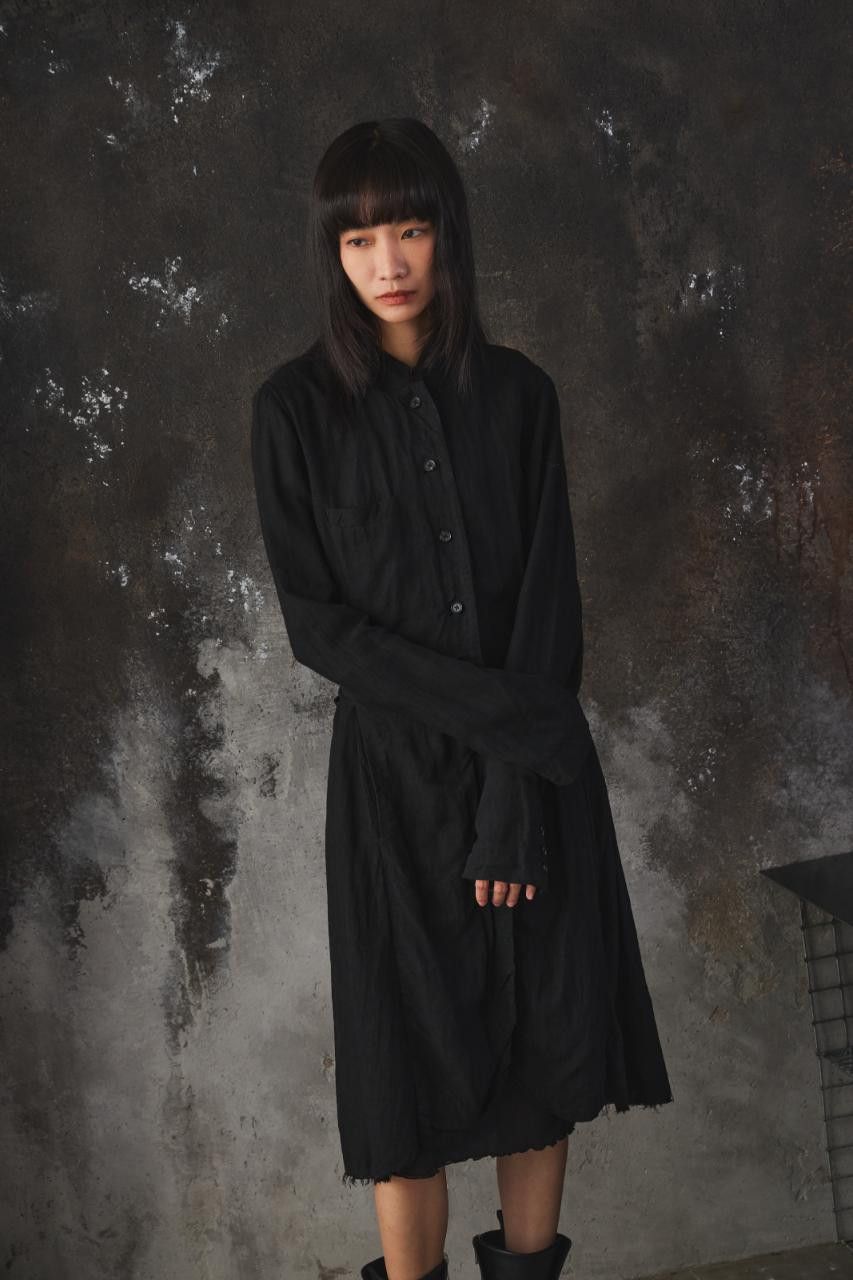 Aleksandr Manamis Aleksandr Manamïs Distressed Raw-Edge Shirt Dress Size US M / EU 48-50 / 2 - 1 Thumbnail