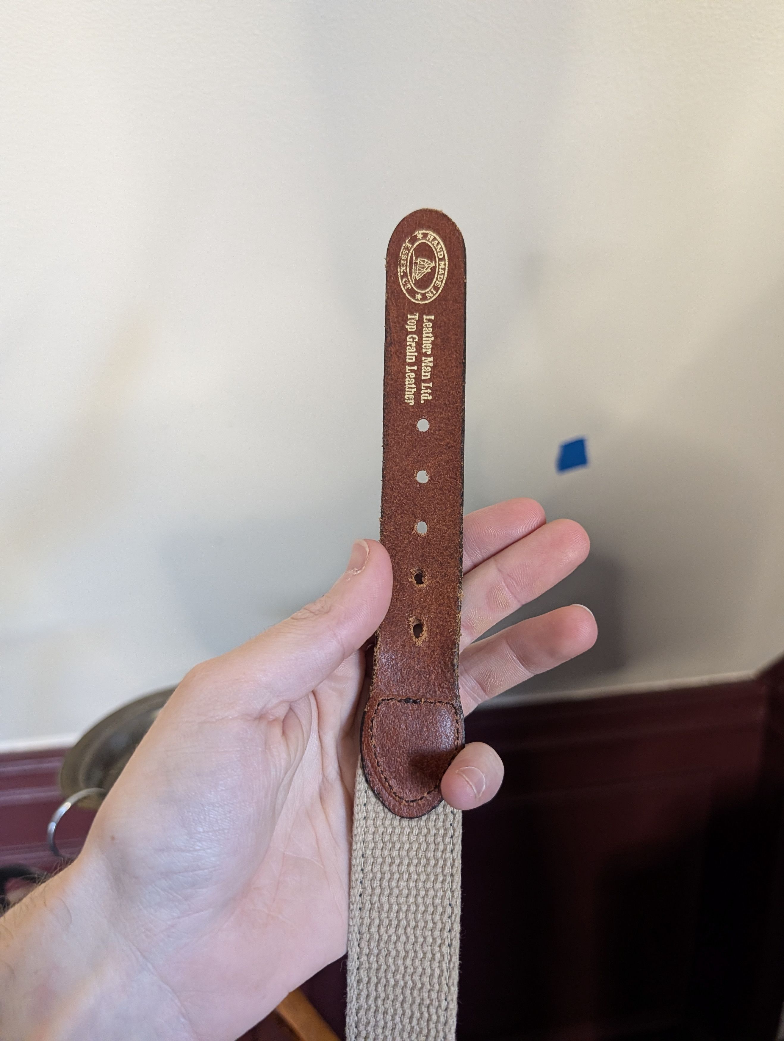Leather Leather Man woven handmade Tree Moon MoUSA belt 40 Size 40 - 7 Thumbnail