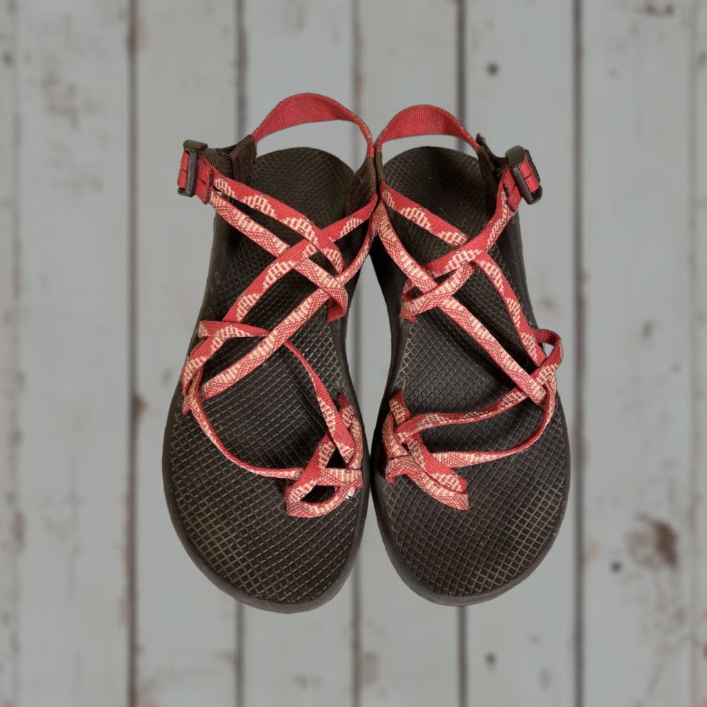 Chaco Chaco ZX/2 Womens Sandal Aztec Pattern Pink 12 Vibram Sole Strappy Adjustable Strap Buckle Rubber M Upper Insole Logo EcoTread Casual Activewear Shoes Size US 12 / IT 42 - 1 Thumbnail