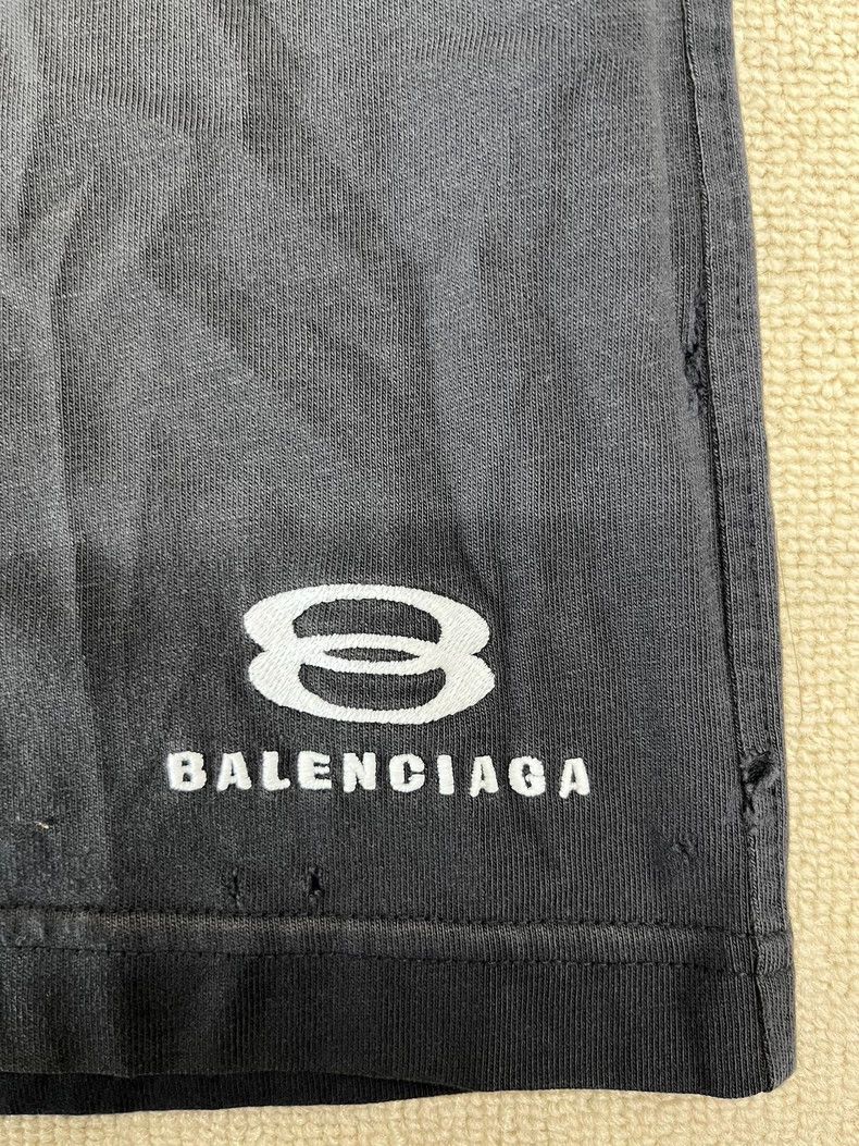 Balenciaga Balenciaga size S Mud-Dyed Dual Ring Destroyed Shorts Size US 27 - 3 Thumbnail